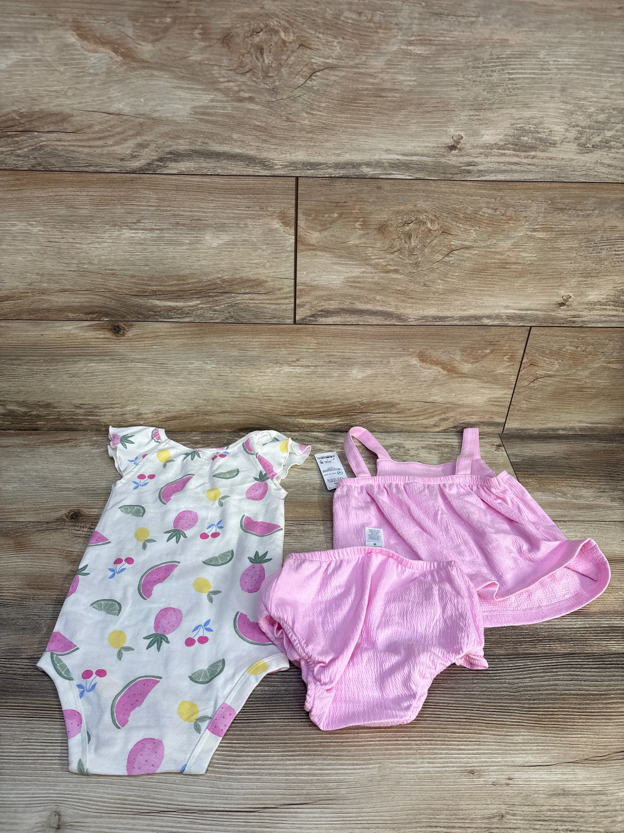 NEW Just One You 3pc Fruit Outfit Set Pink sz 18m