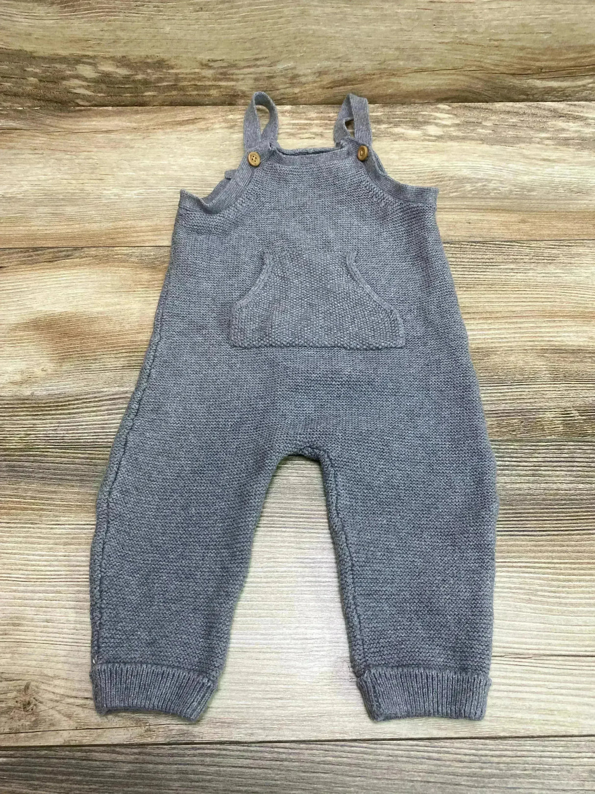 Little Planet Knit Overalls Grey sz 12m - Me n Mommy To Be