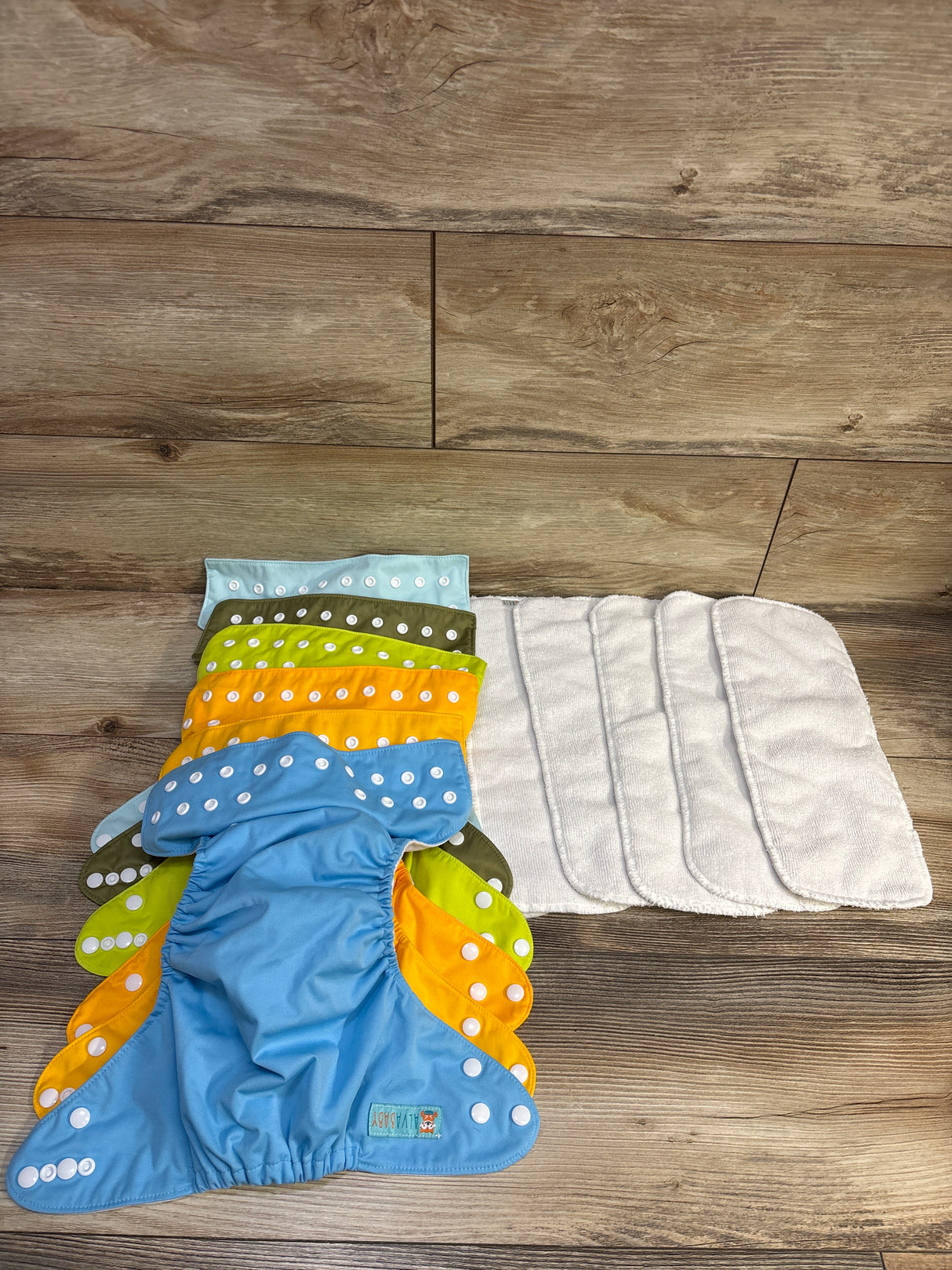 AlvaBaby 6pk Reusable Cloth Diapers with Inserts