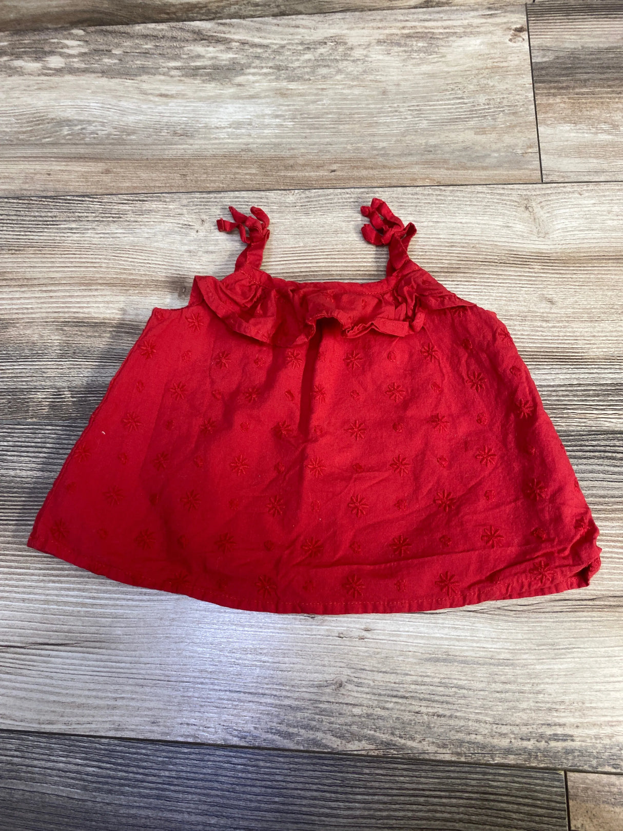 Old Navy Embroidered Top Red sz 3-6m - Me n Mommy To Be