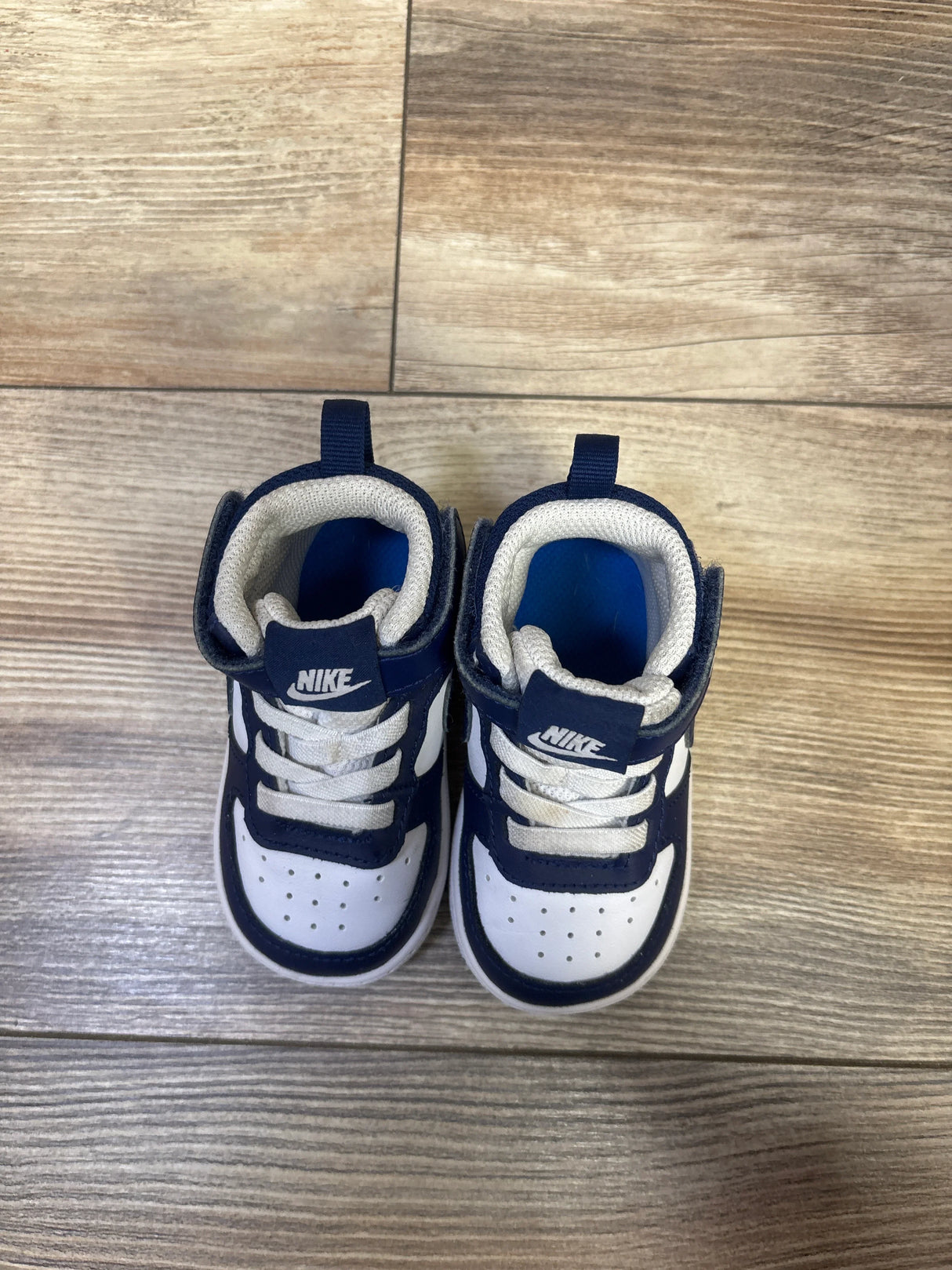 Nike Court Borough Mid 2 TD 'White Signal Blue' Sneakers sz 4c