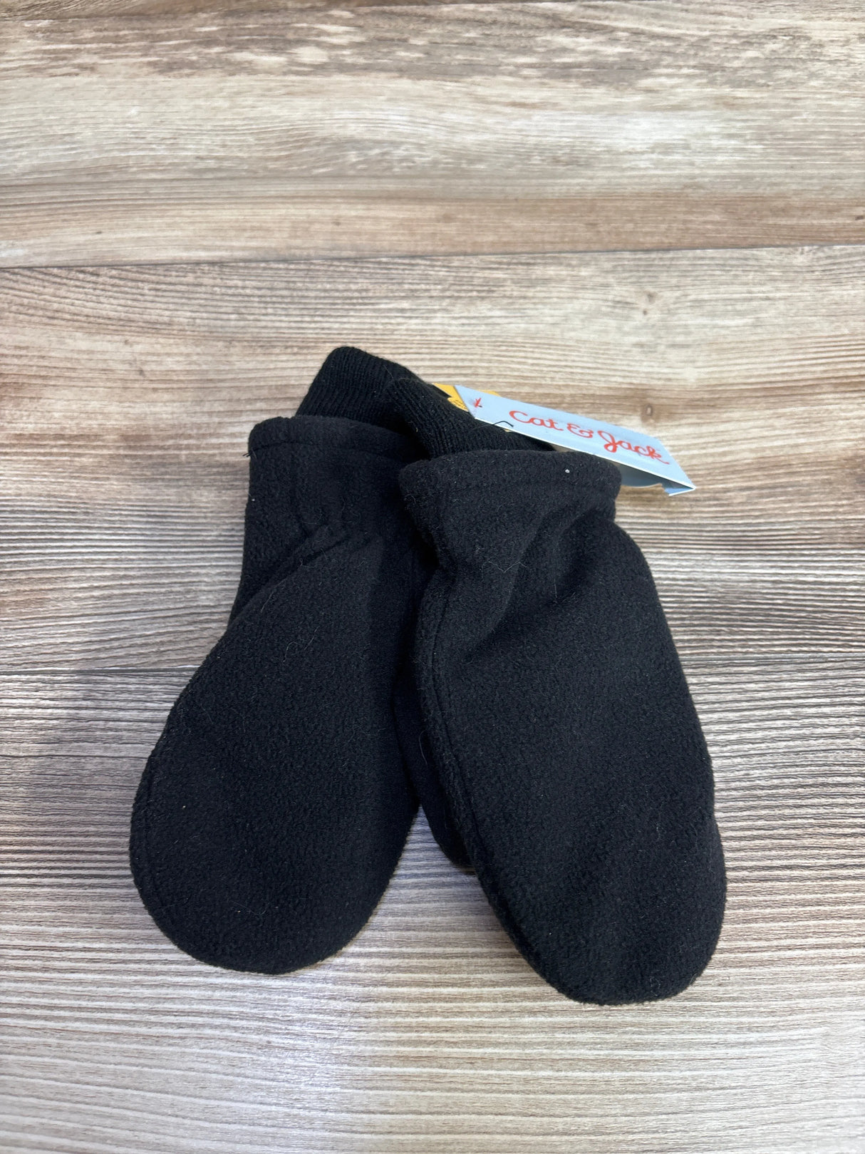NEW Cat & Jack Fleece Winter Mittens Black sz 2T-5T