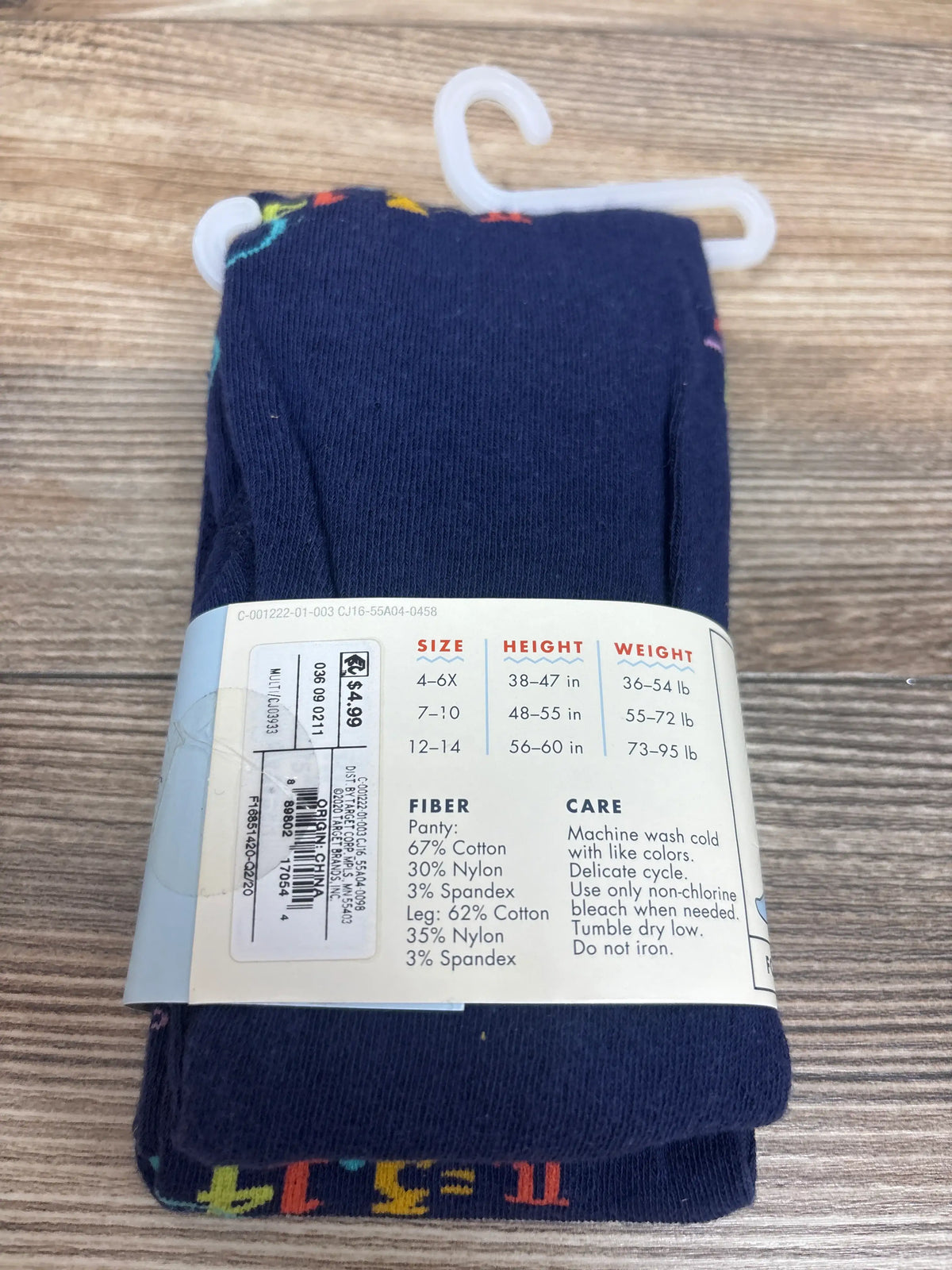NEW Cat & Jack 1pr. Cotton Tights Navy sz 7-10