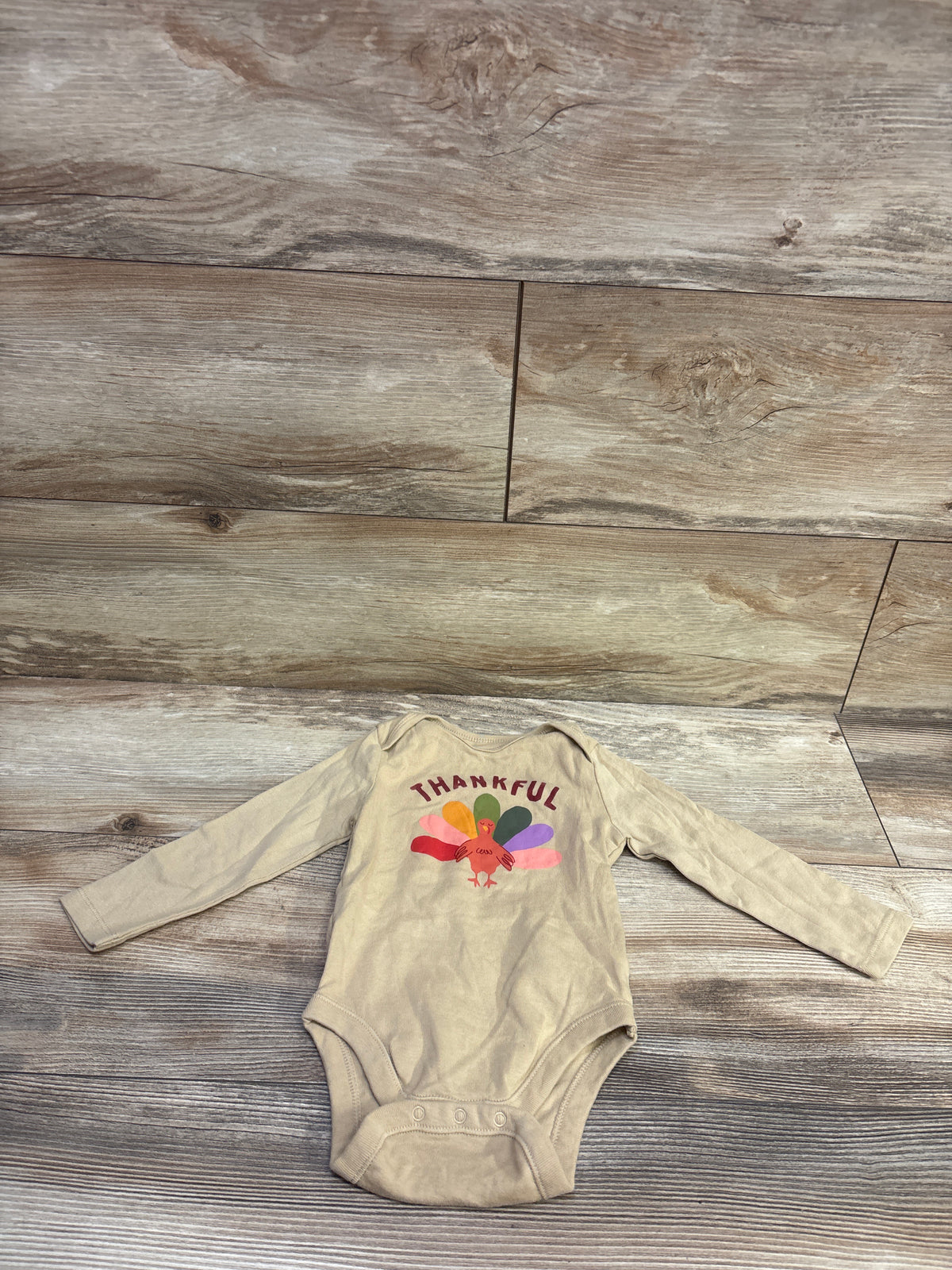 Old Navy Thankful Bodysuit Beige sz 12-18m