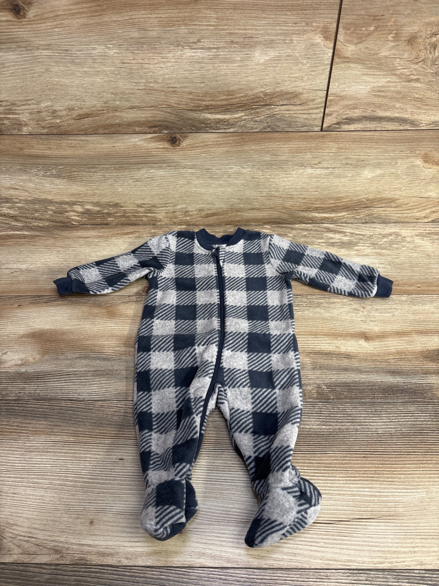 PL Baby Buffalo Plaid Blanket Sleeper Grey sz 3m