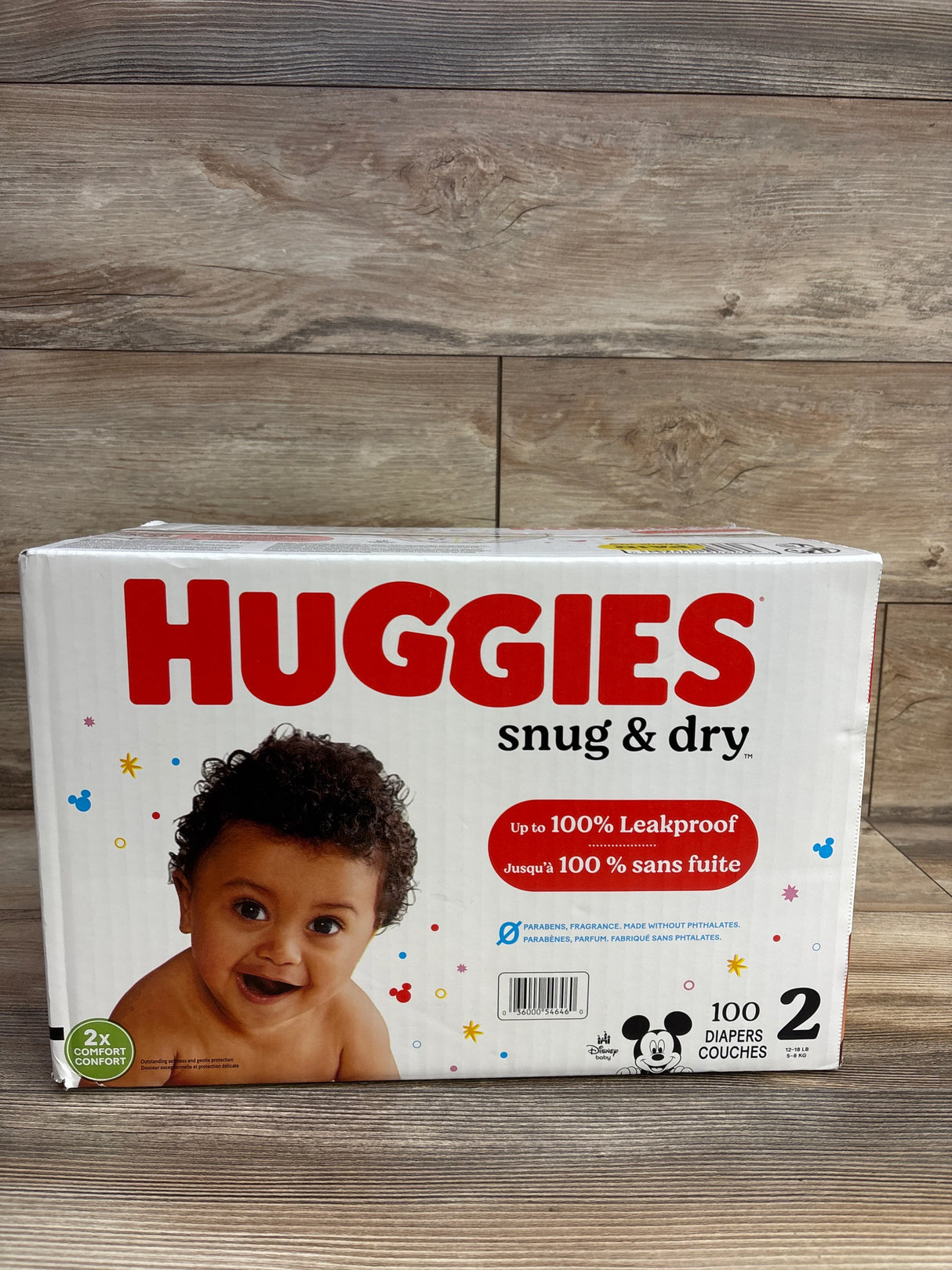 NEW Huggies Snug & Dry Diapers, 100ct. Size 2