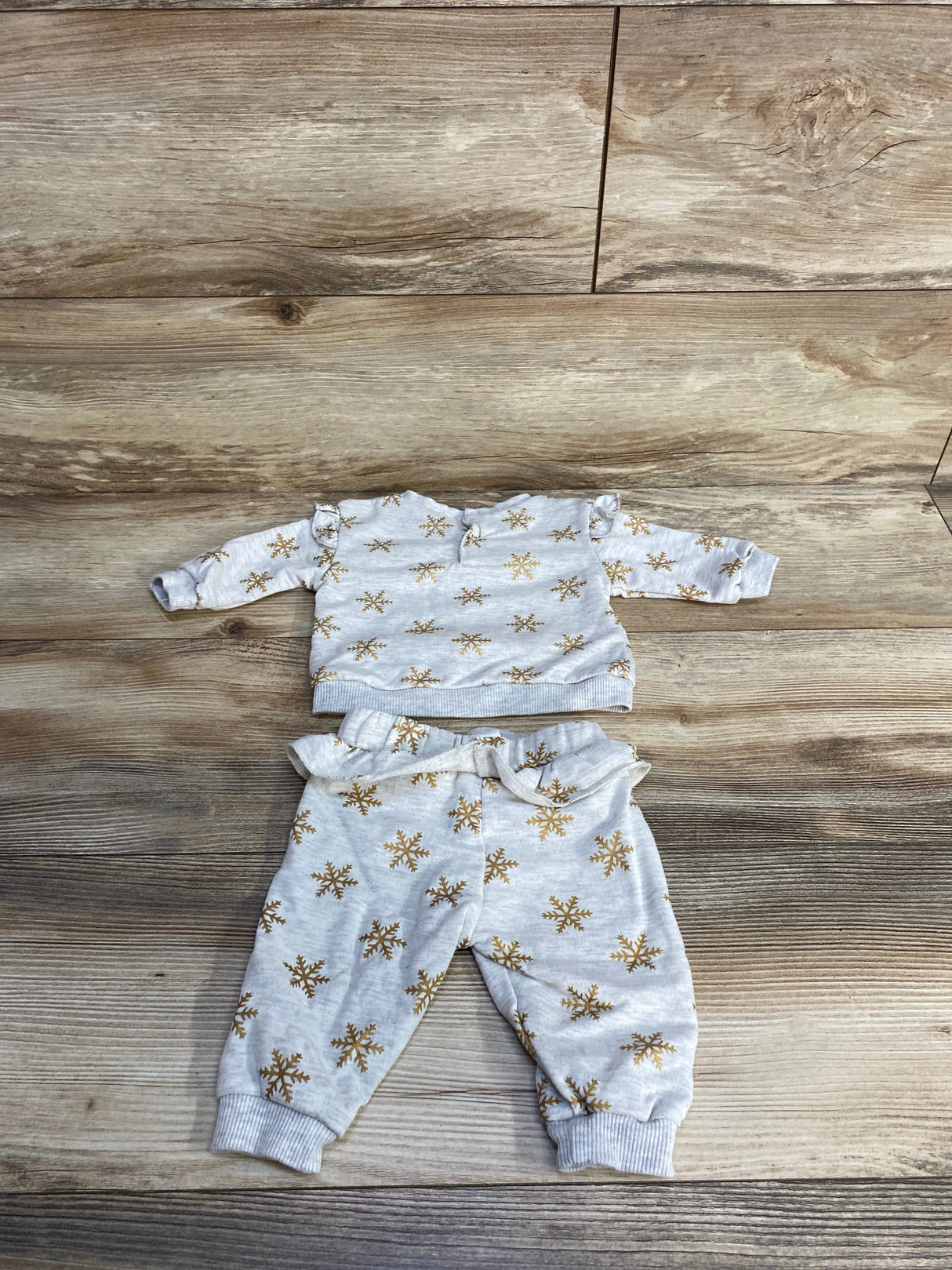 Just Lizzy Ruffled Pull Over Sweater & Pants Grey sz 3m