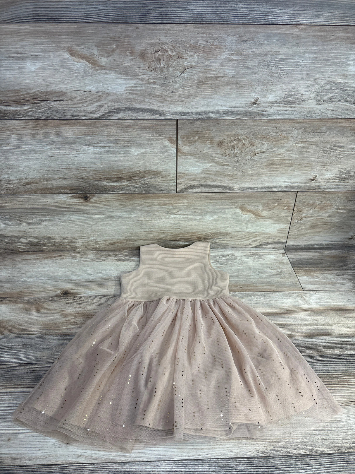 Beautees Tulle Dress Gold sz 3T