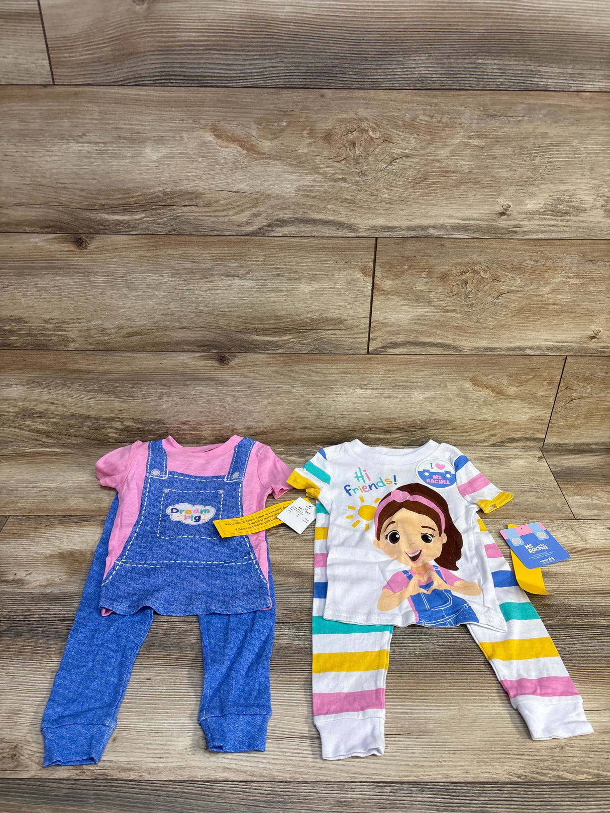 NEW Ms Rachel 4pc Snug Fit Pajama Set Blue sz 3T