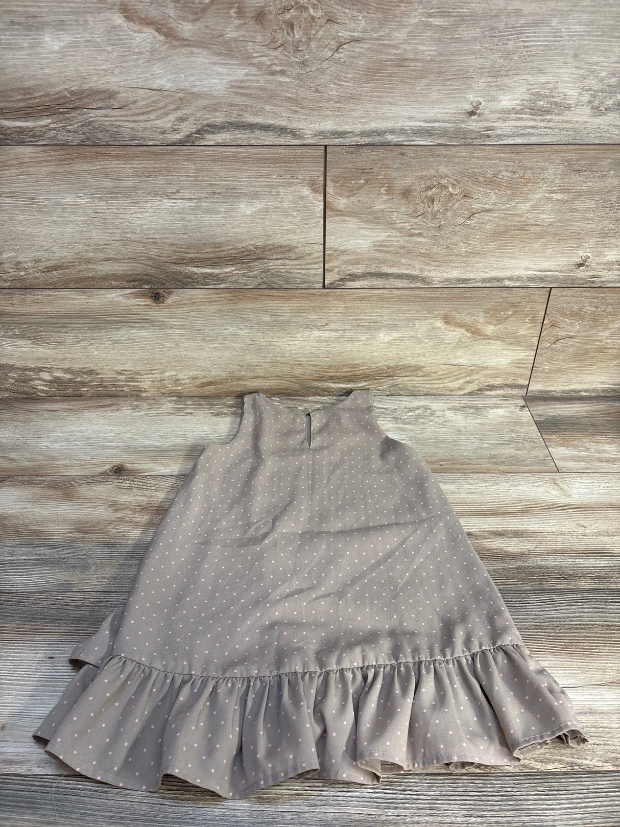 H&M Polka Dot Sleeveless Dress Brown sz 4-5T
