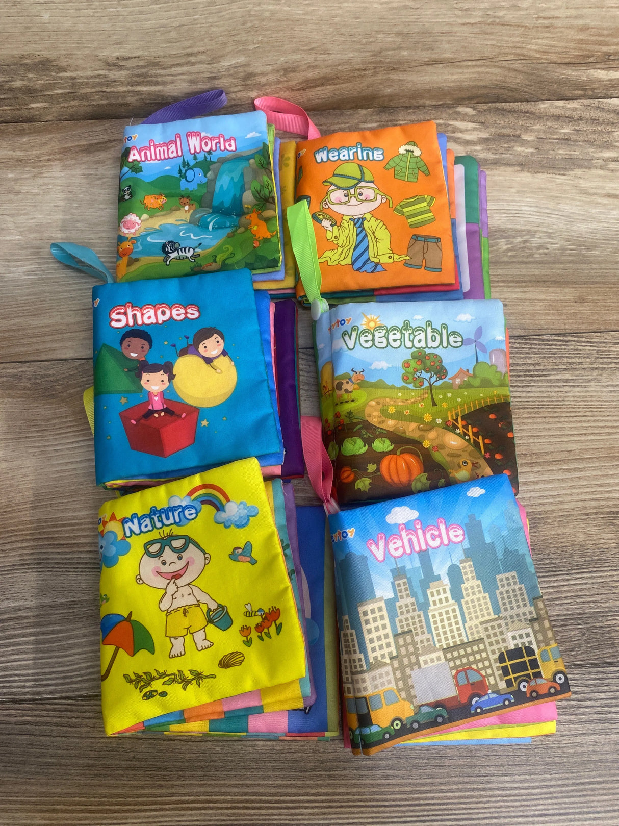 Teytoy 6Pc My First Soft Crinkle Cloth Book - Me n Mommy To Be