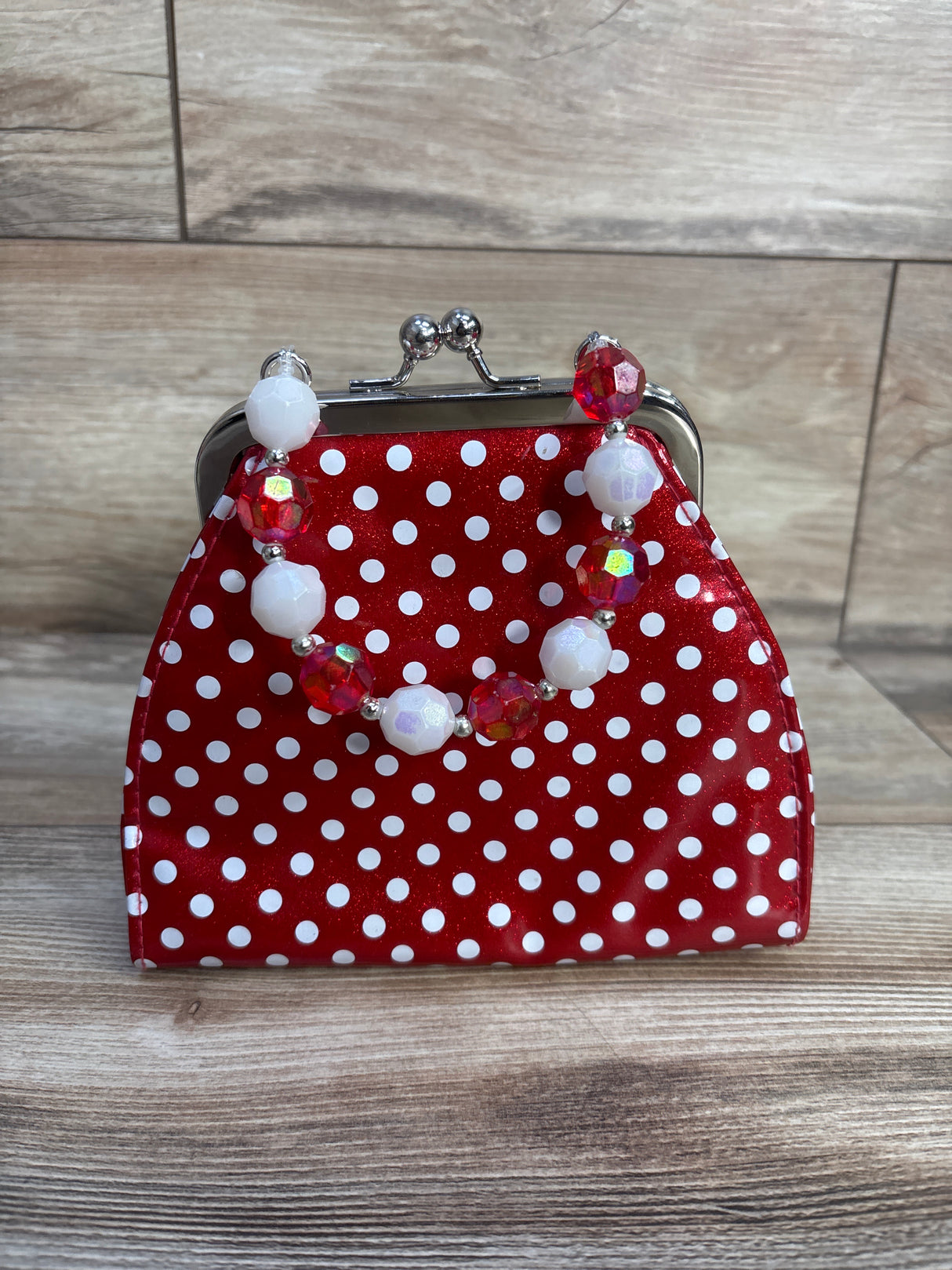 Disney Parks Minnie Mouse Clasp Clutch Purse Red