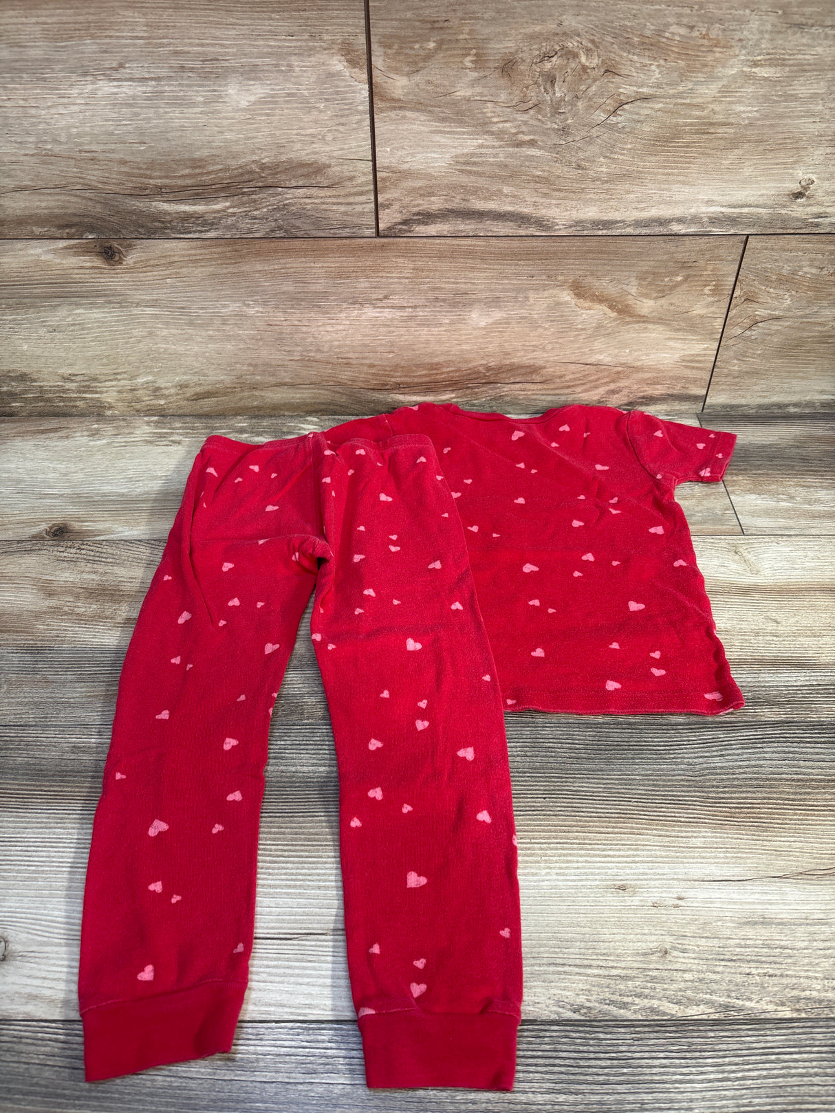 Just One You 2pc Heart Pajama Set Red sz 5T
