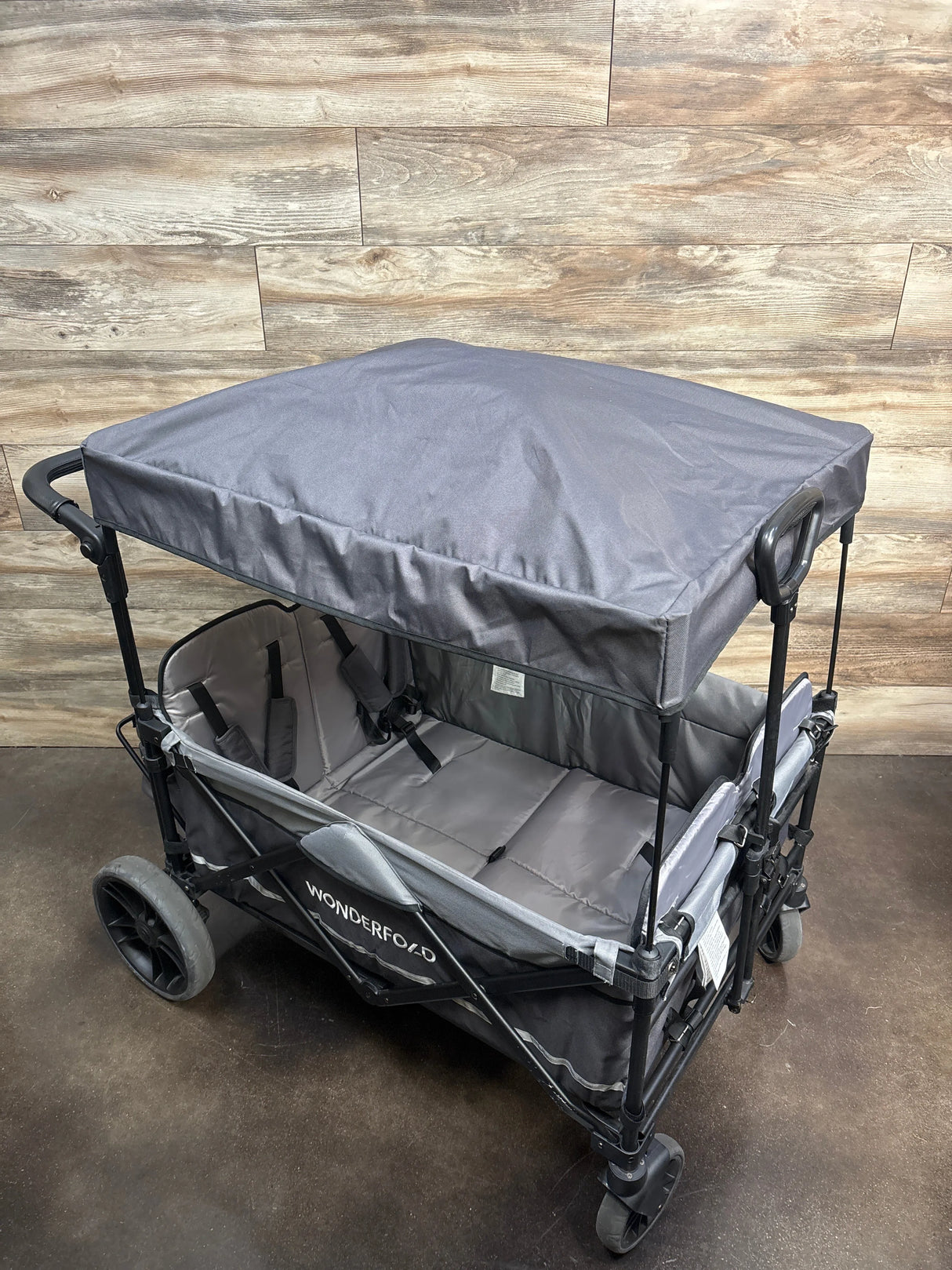 WONDERFOLD X4 Push & Pull Stroller Wagon 4-Seater Grey