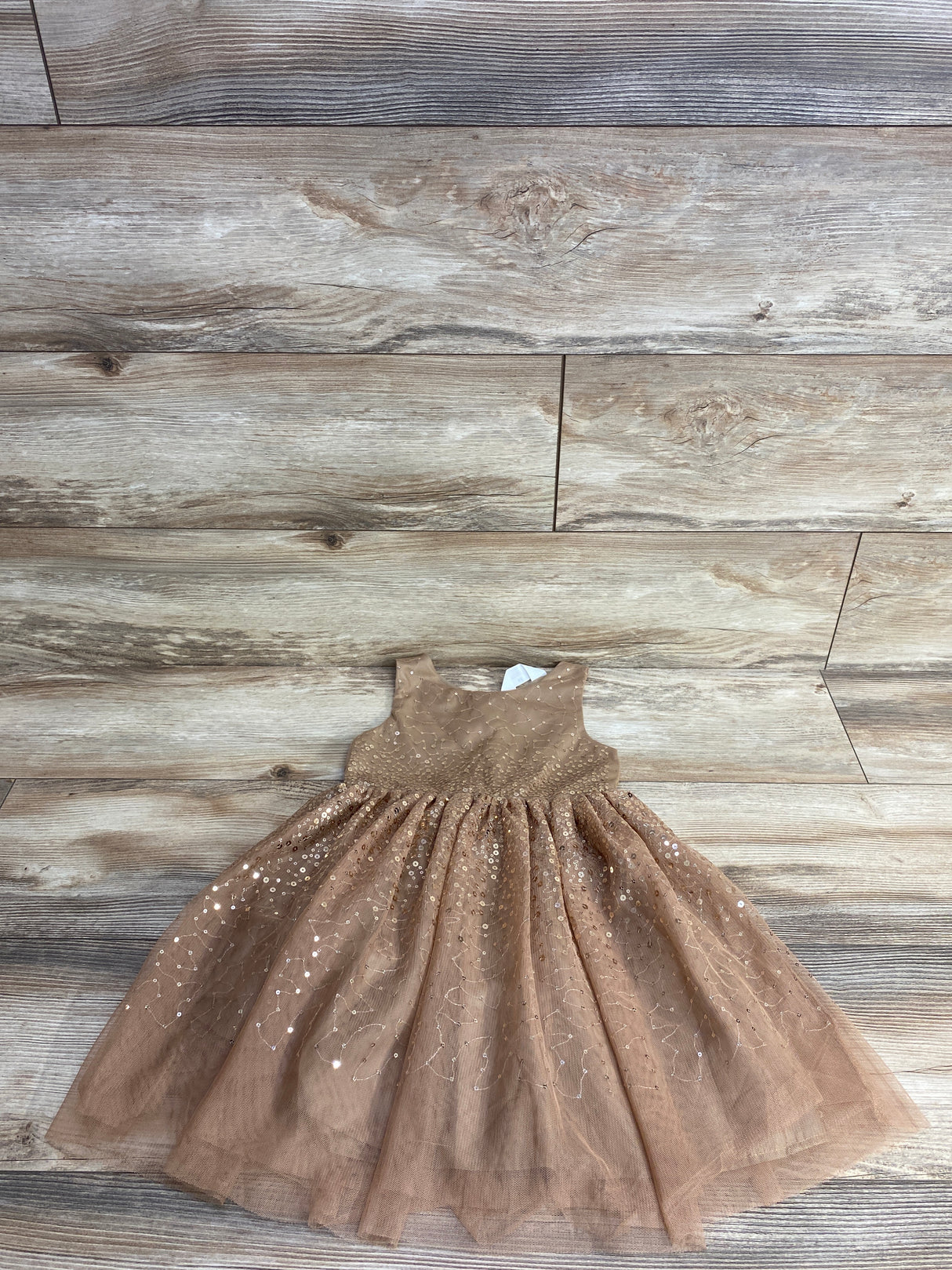 H&M Lace Tulle Sequin Dress Bronze sz 3T