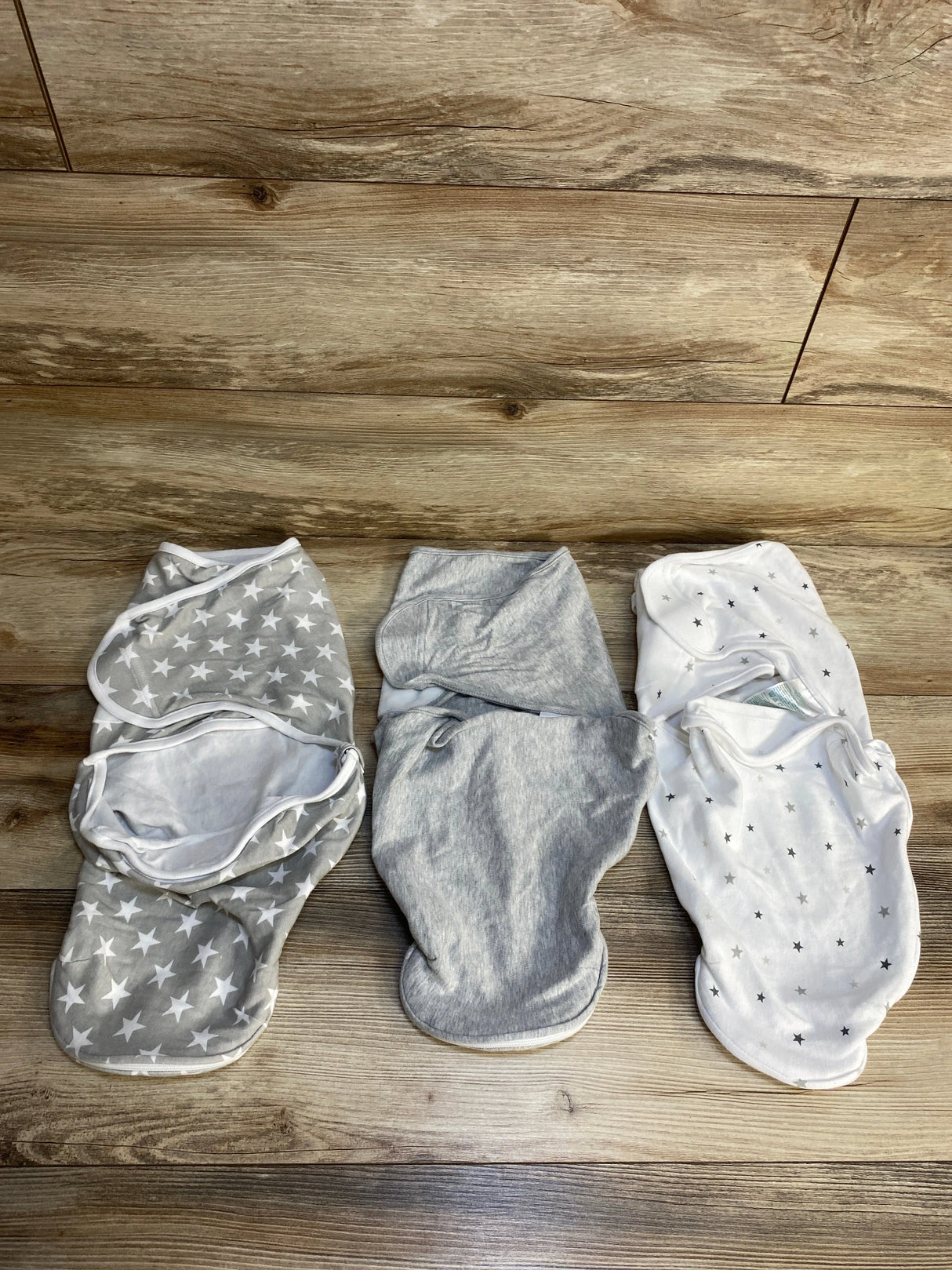 Aden + Anais 3pk Star Print Swaddle Wraps White sz 0-3m