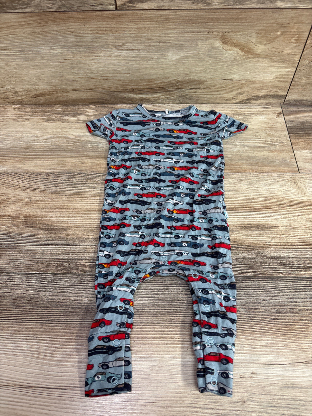 Posh P. Miles Bamboo Short Sleeve Romper Blue sz 3-6m