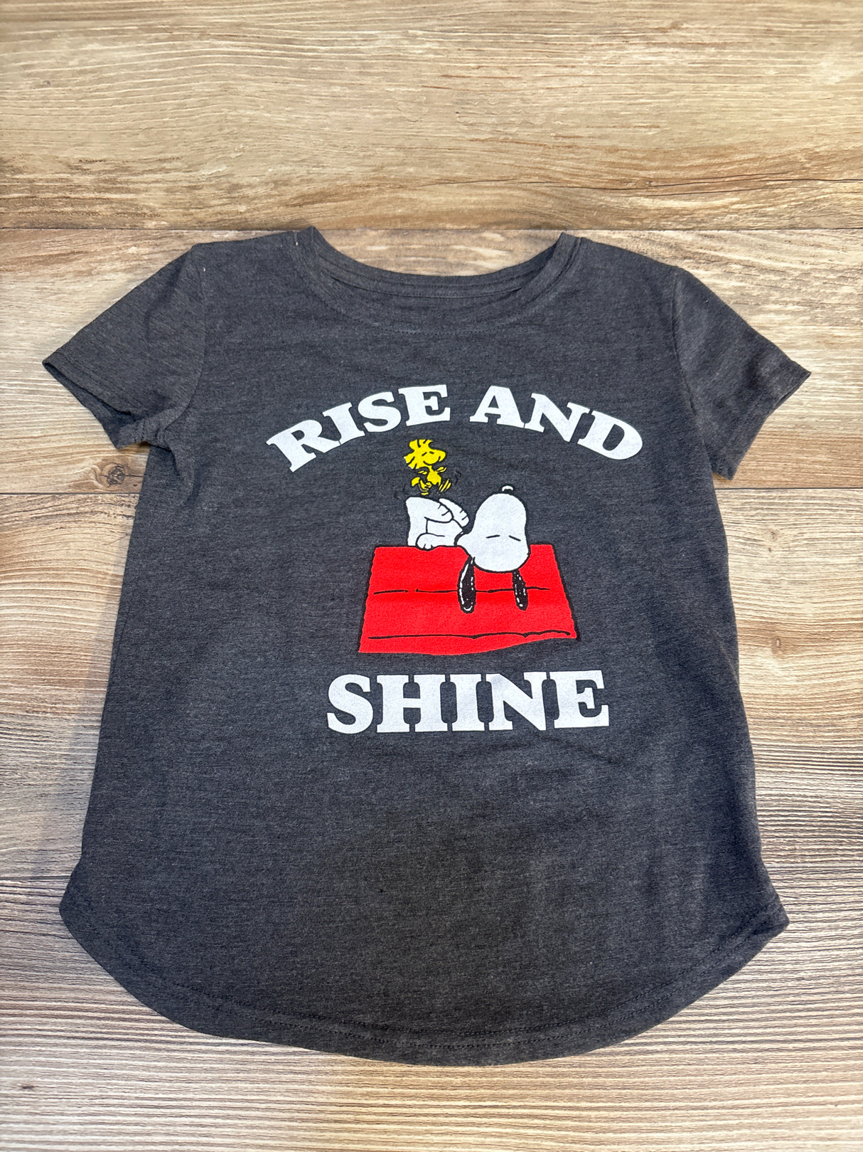 Peanuts Hybrid Rise & Shine Shirt Grey sz 5T
