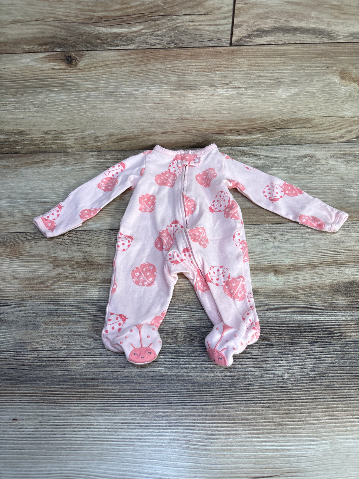 Child Of Mine Ladybug Sleeper Pink sz Newborn