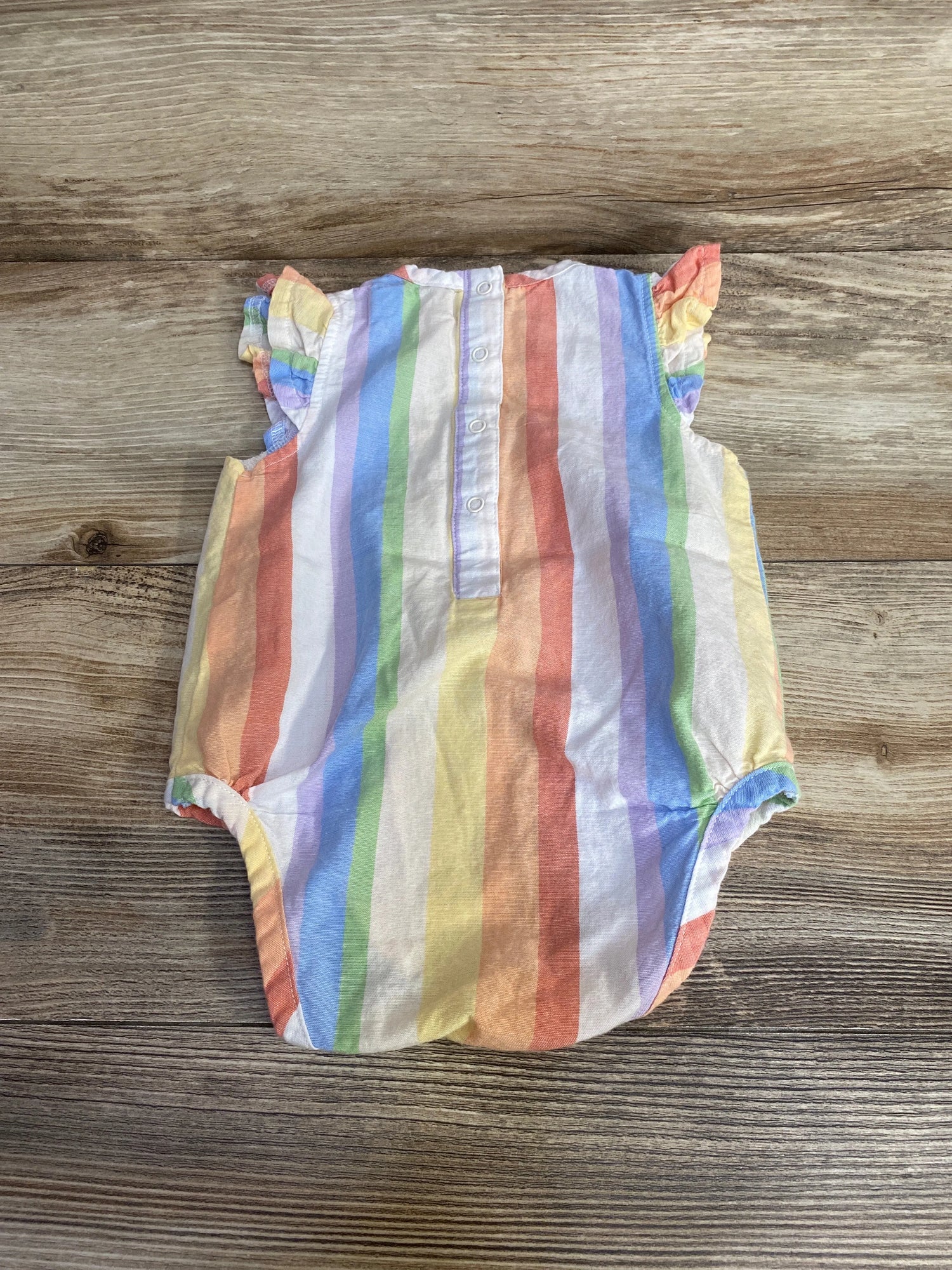 Monica + Andy Striped Romper White sz 0-3m - Me n Mommy To Be