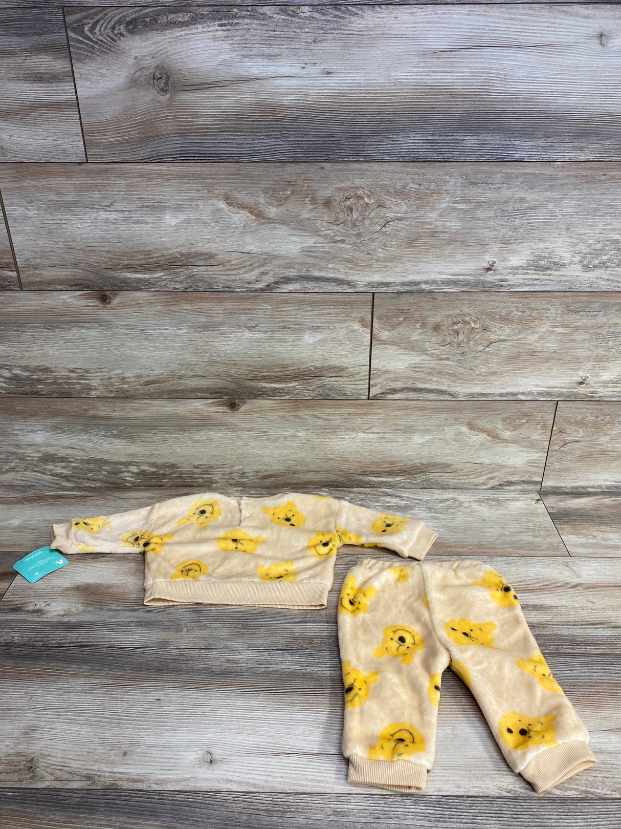 NEW Disney Baby Winnie the Pooh 2pc Sweatshirt & Joggers Set Yellow sz 3-6m