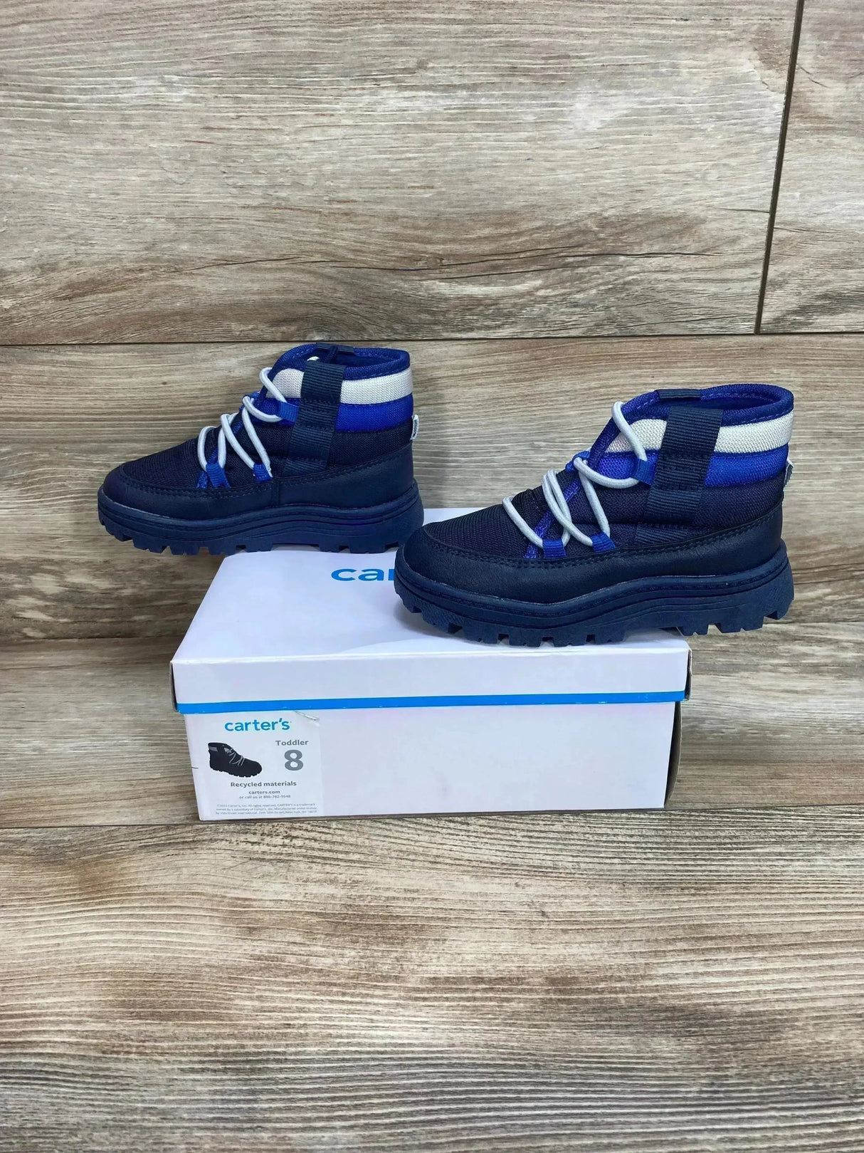 NWoT Carter's Toddler Fallon Boots Blue Sz 8c - Me n Mommy To Be