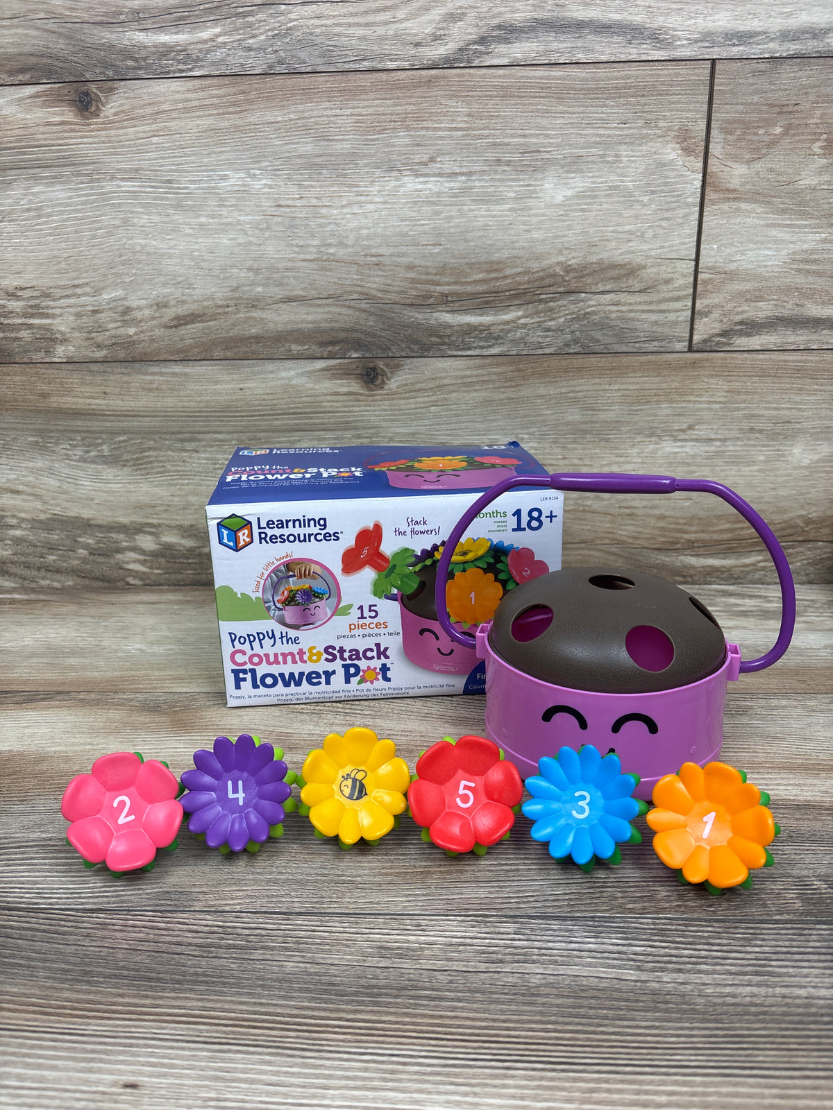 Learning Resources Poppy the Count & Stack Flower Pot