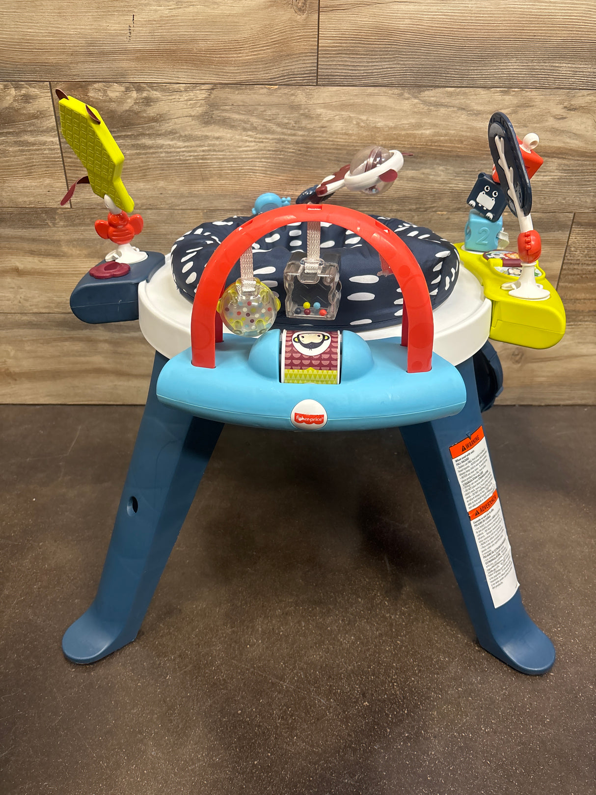 Fisher Price 3-in-1 Spin & Sort Activity Center in Navy Dashes