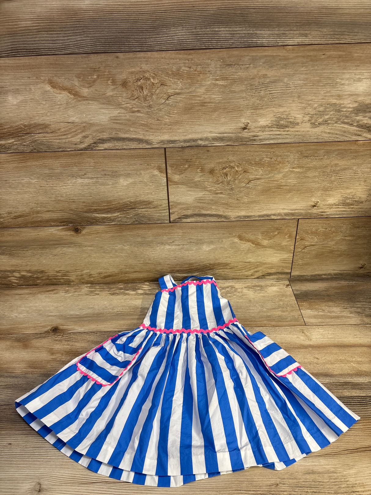 Jacadi Paris Striped Dress Blue/White sz 3T