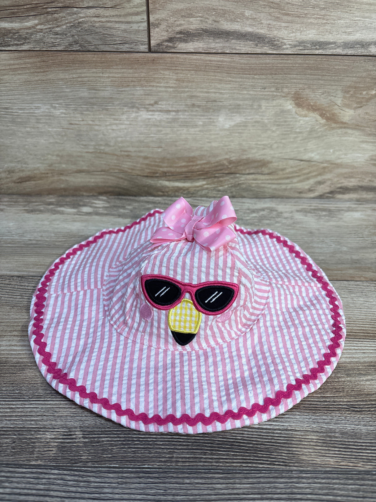 Baby Essentials Flamingo Striped Bucker Hat Pink sz 0-12m