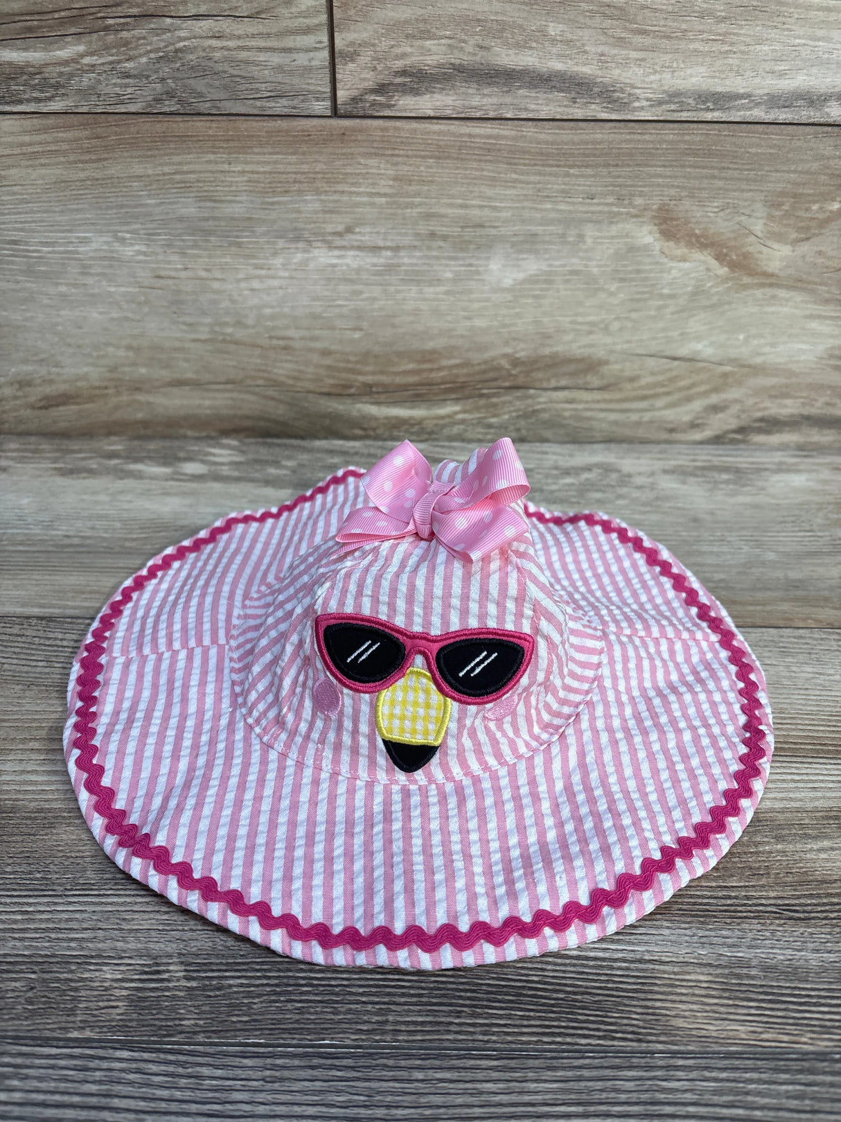 Baby Essentials Flamingo Striped Bucker Hat Pink sz 0-12m