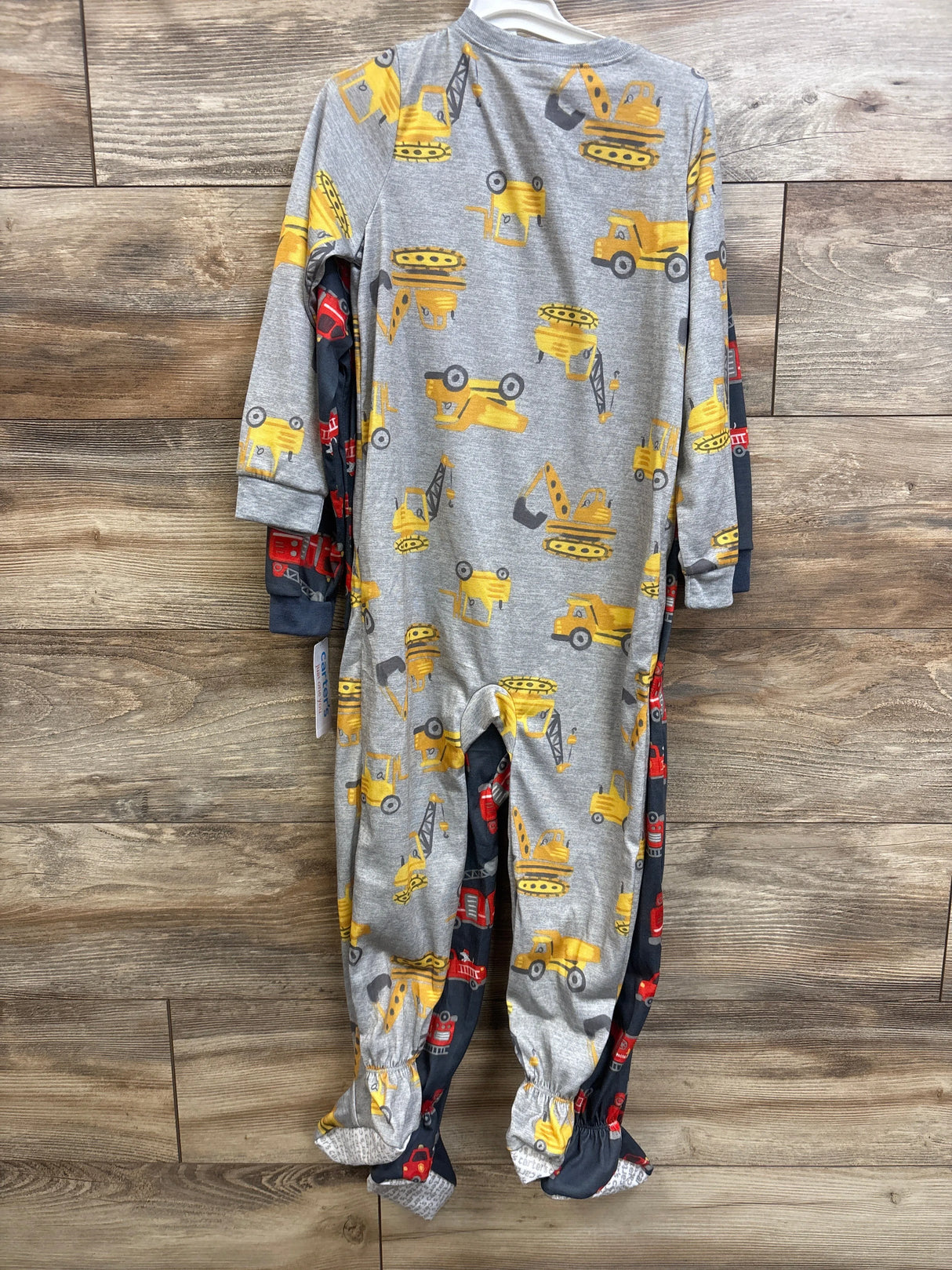 NEW Just One You 2Pk Sleepers Fire Trucks Grey sz 5T