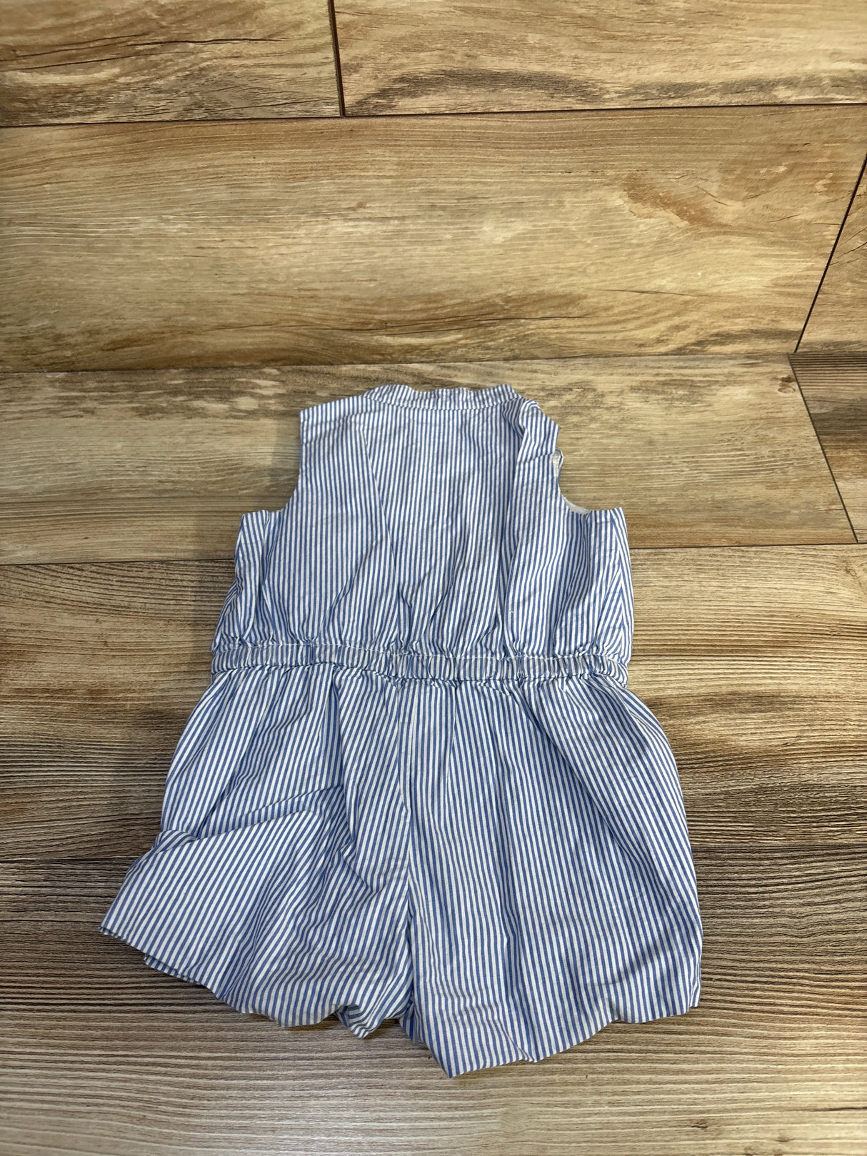 Janie & Jack Striped Embroidered Shortie Romper Blue sz 12-18m