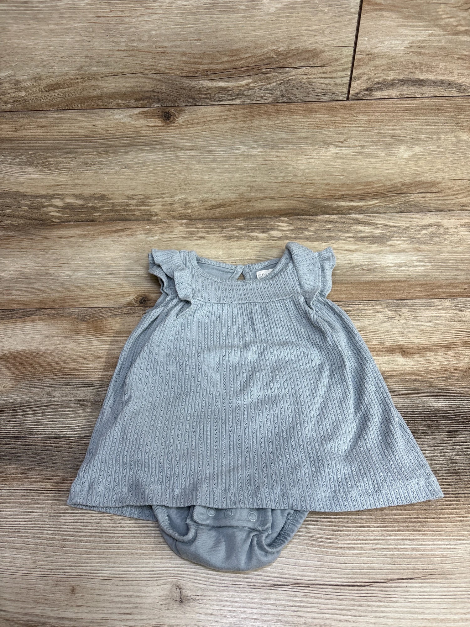 Little Planet Ribbed Bodysuit Dress Sage sz 12m