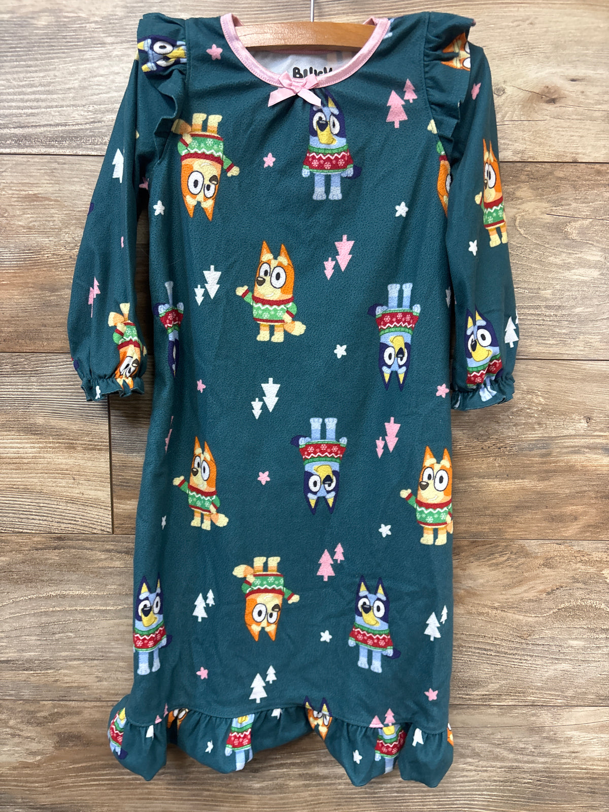 Bluey Christmas Nightgown Green sz 4T