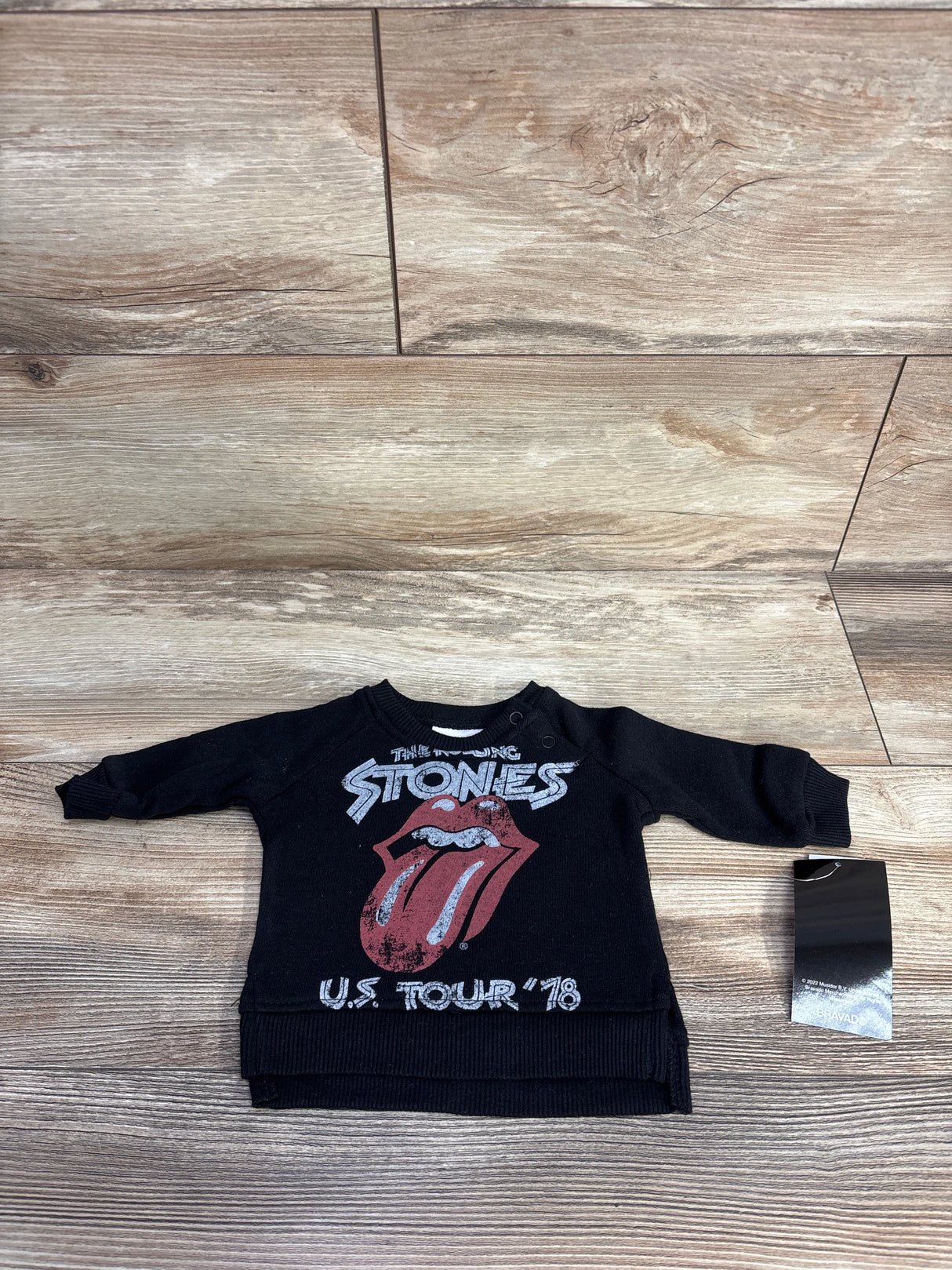NEW The Rolling Stones Graphic Pull Over Sweater Black sz Newborn