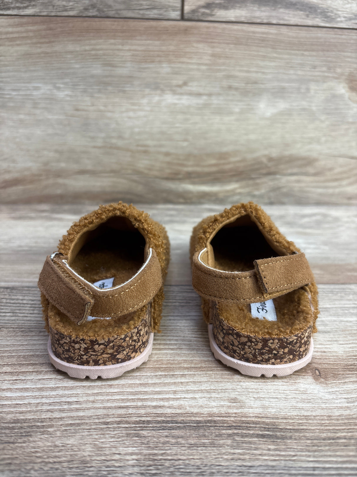 First Steps Faux Sherpa Clogs Brown sz 5c