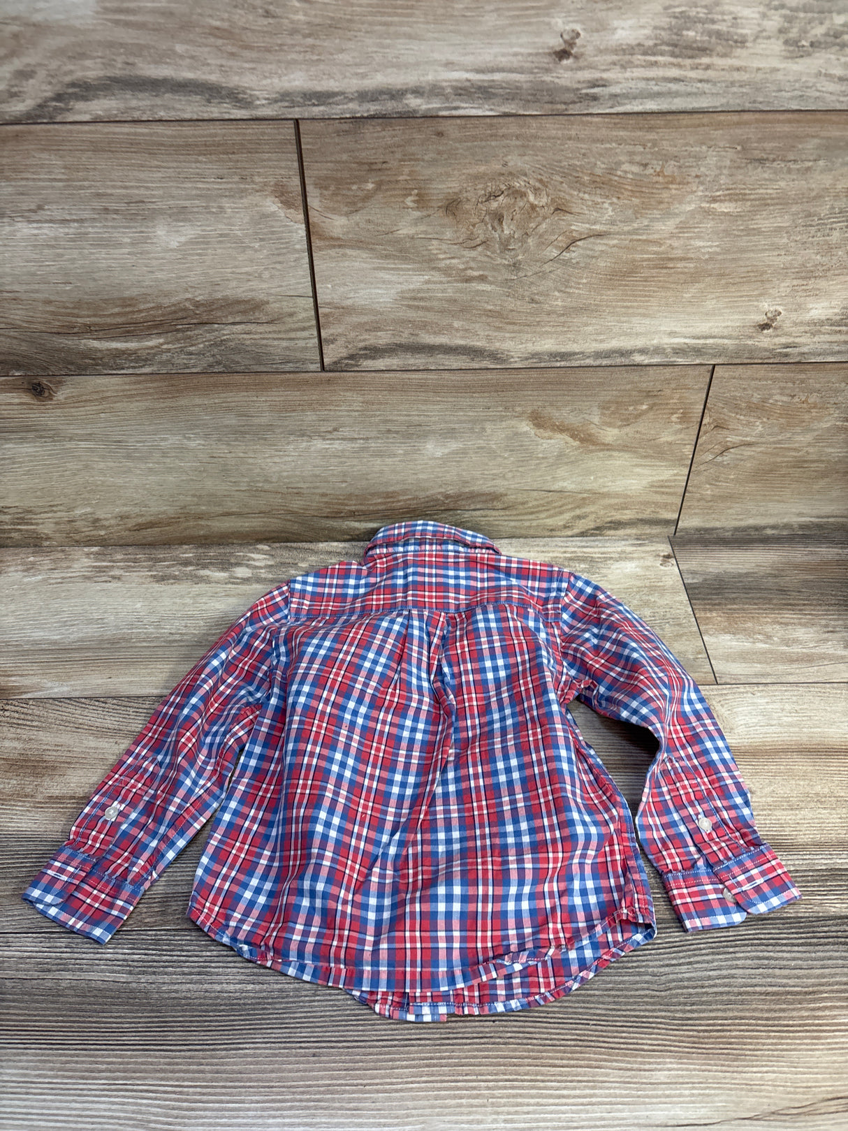Vineyard Vines Plaid Button-Down Whale Shirt Red sz 2T
