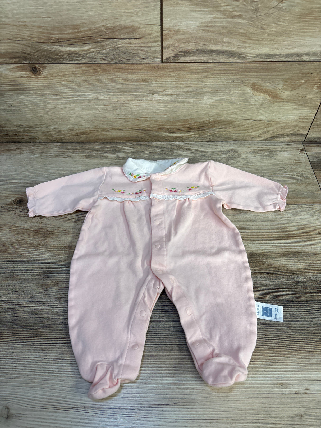 WRKEKC Embroidered Footed Coverall Pink sz 3m