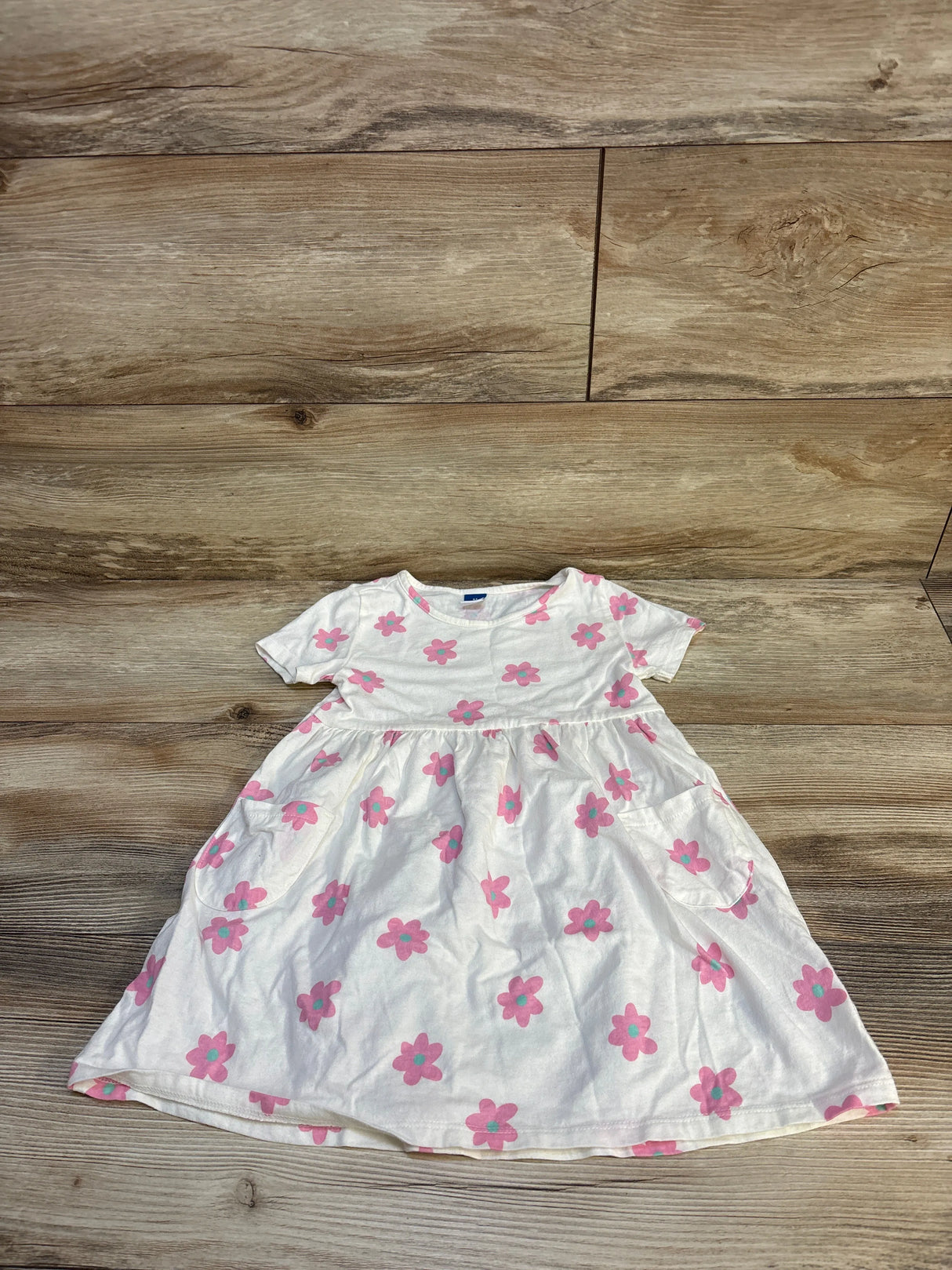 Old Navy Floral Pocket Dress Ivory sz 3T