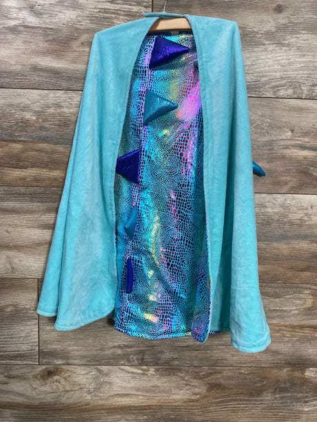 Great Pretenders Reversible Unicorn/Dragon Cape Blue sz 5-6 - Me n Mommy To Be