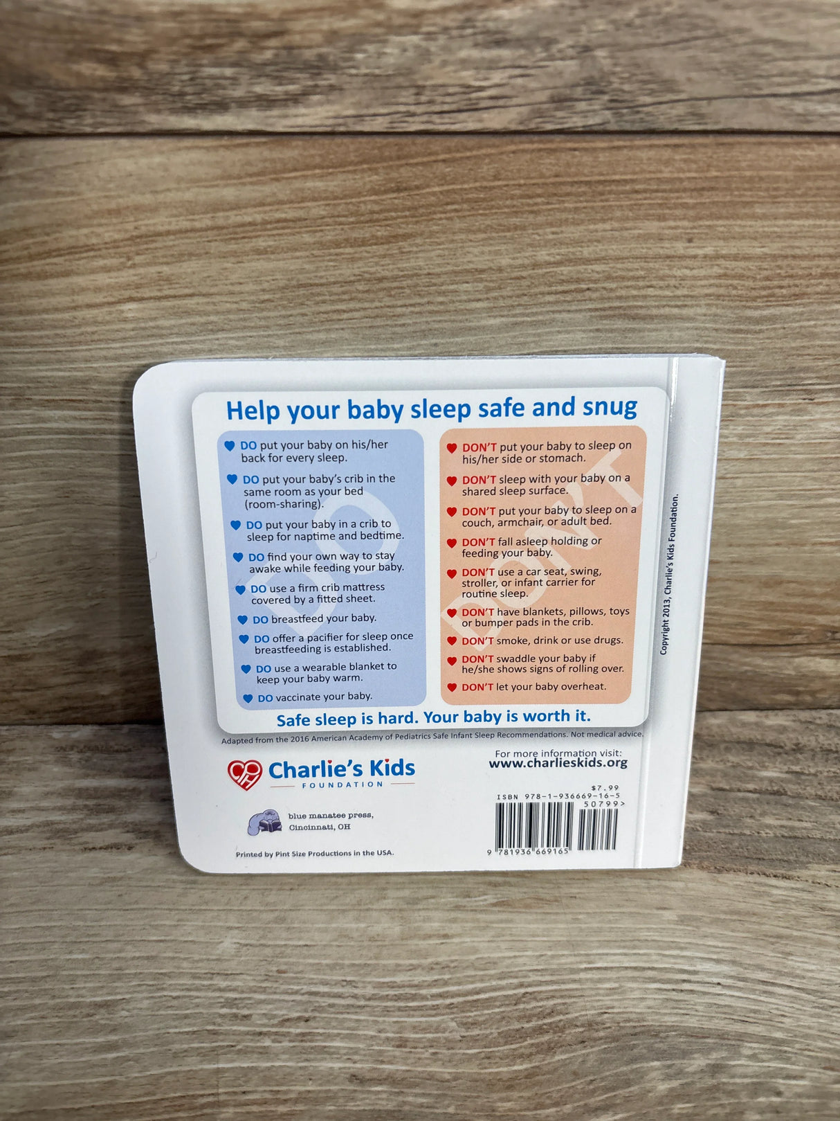 Sleep Baby, Safe and Snug Board Book