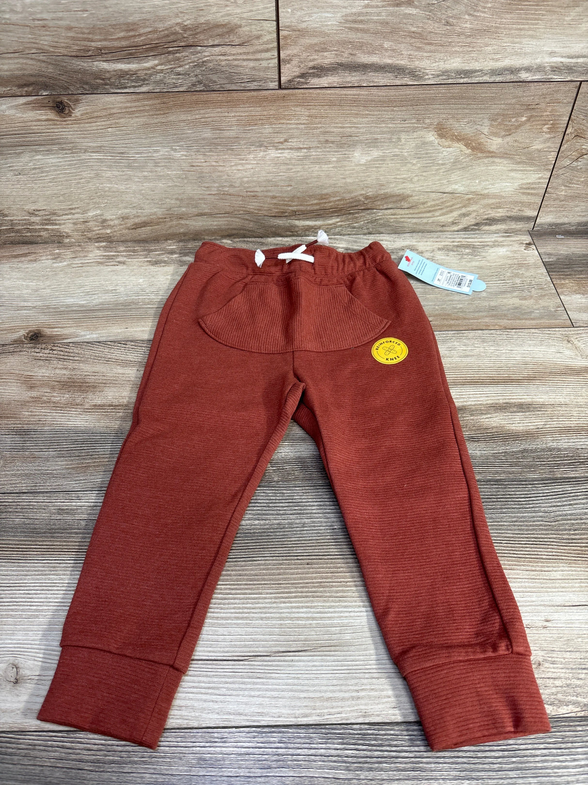NEW Cat & Jack Ottoman Knit Joggers Fiery Brown sz 3T