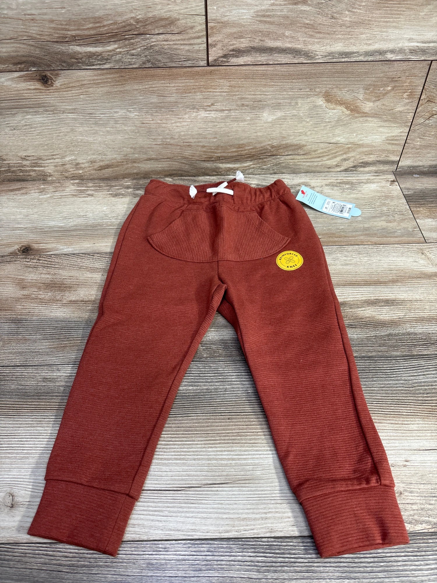 NEW Cat & Jack Ottoman Knit Joggers Fiery Brown sz 3T