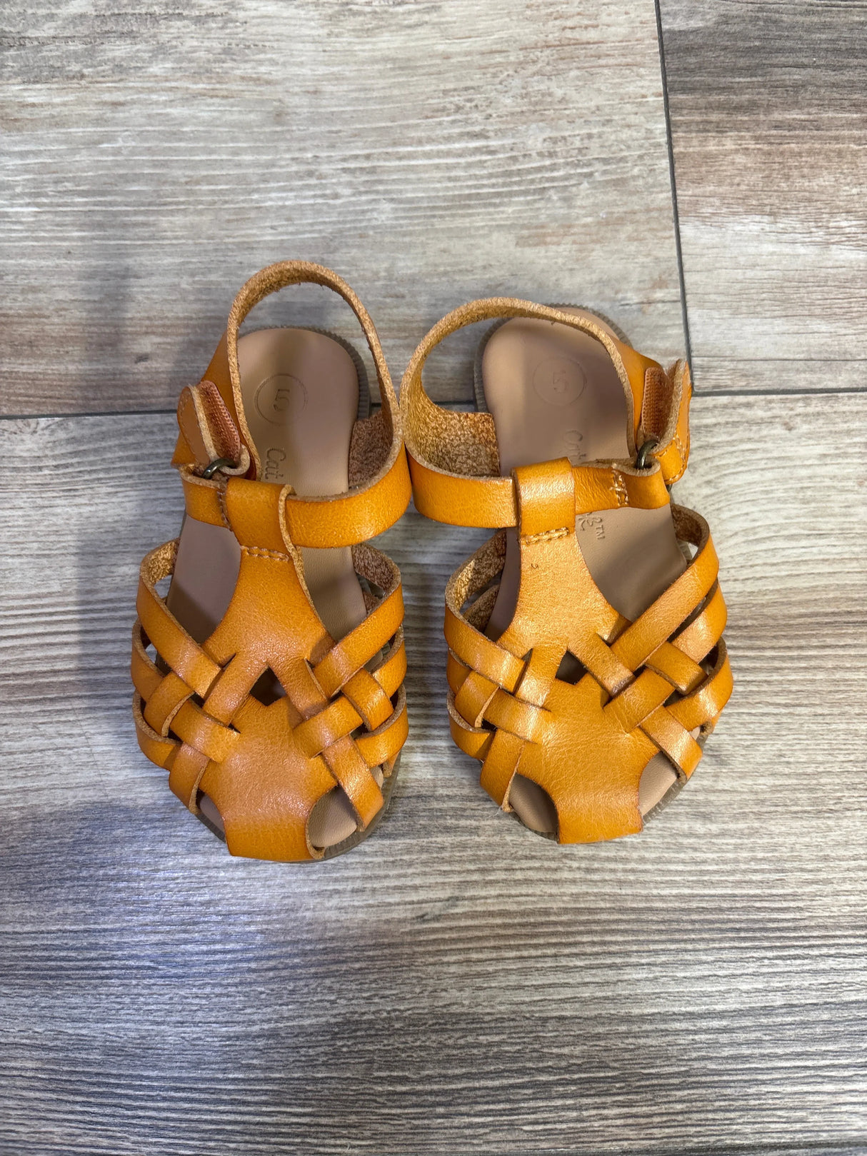 Cat & Jack Ella Ankle Strap Sandal Cognac sz 5c