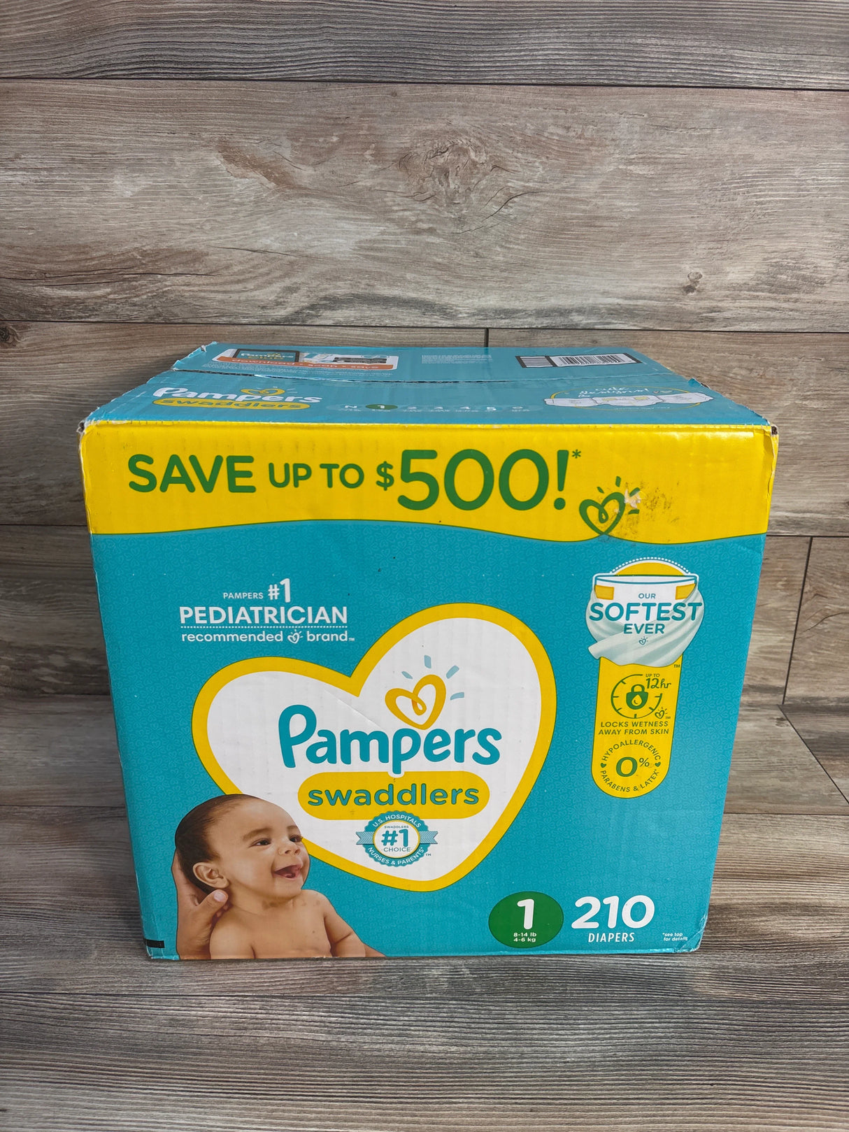 NEW Pampers Swaddlers Diapers Size 1, 210ct