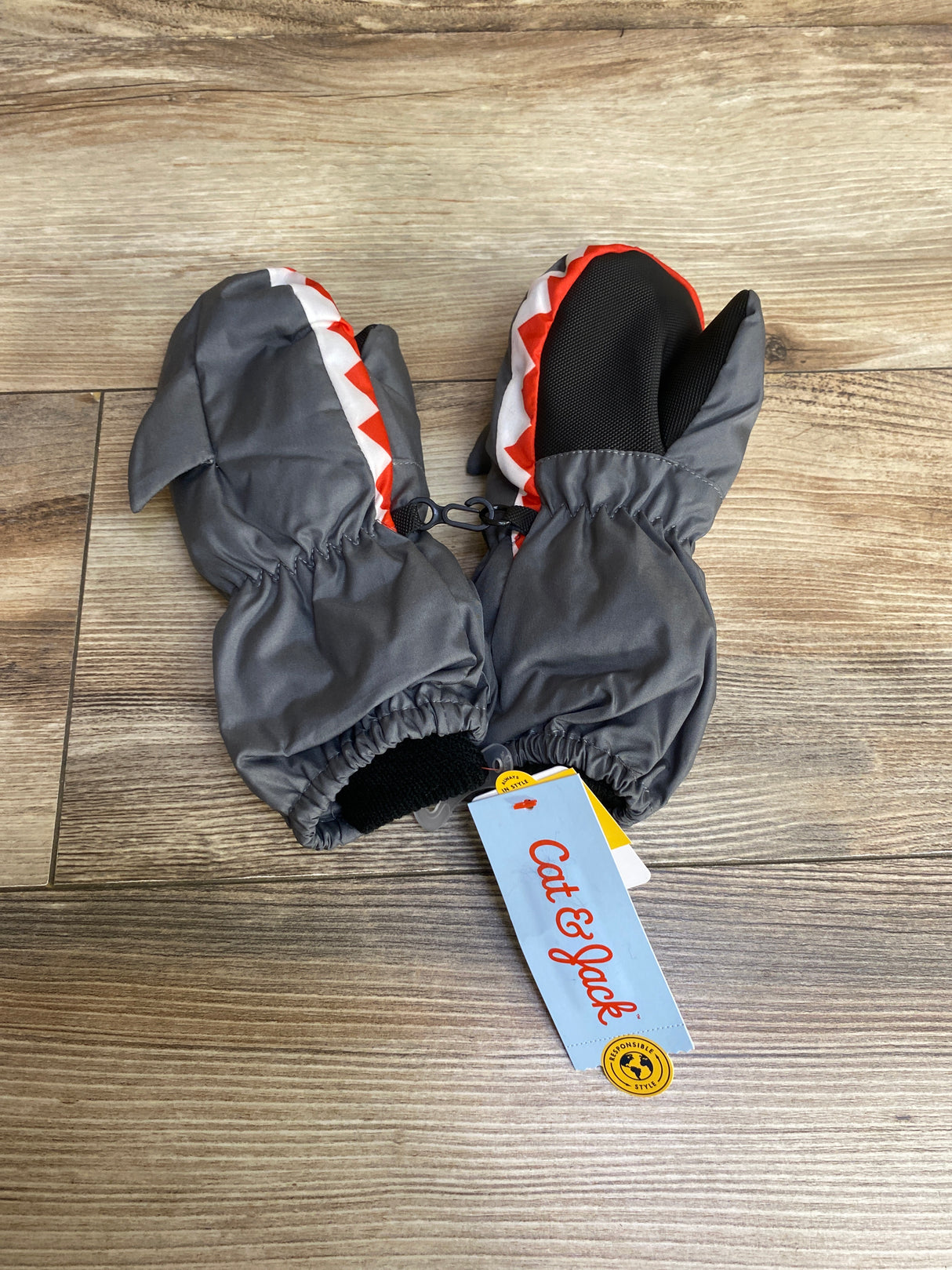 NEW Cat & Jack 3M Thinsulate Winter Mittens Grey sz 12-24m