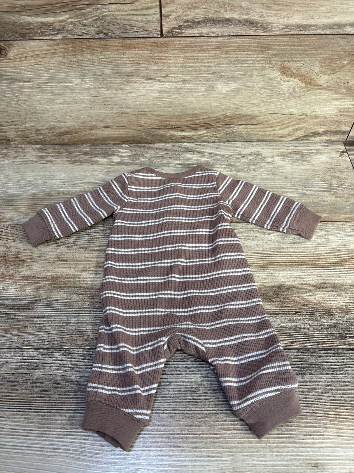 Just One You Waffle Knit Henley Coverall Brown sz Newborn