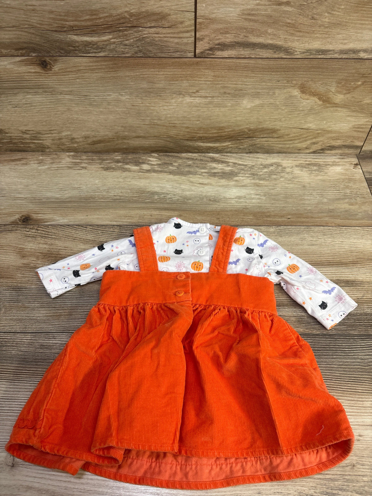 Goodlad 2pc Halloween Shirt & Corduroy Skirtall Set White sz 6m
