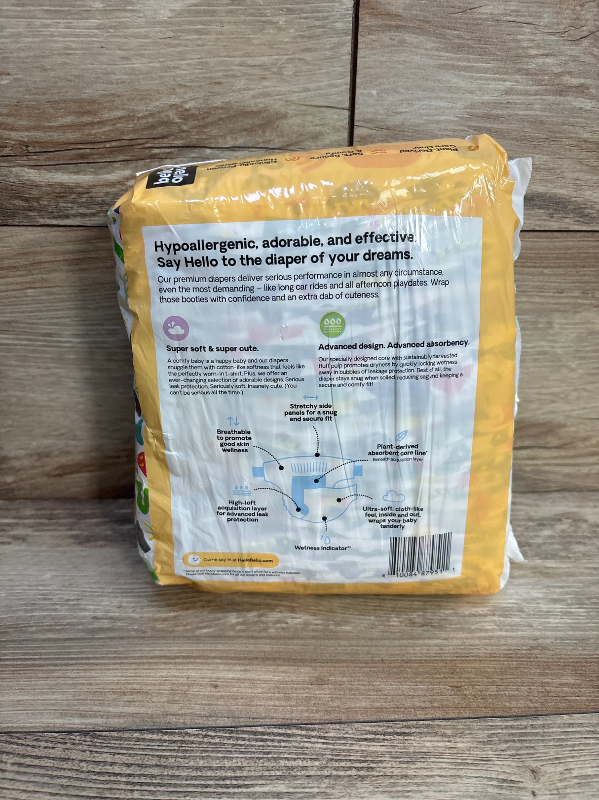 NEW Package of Hello Bello Premium Baby Diapers Size 1, 32 Ct. in Alphabet Soup - Me n Mommy To Be